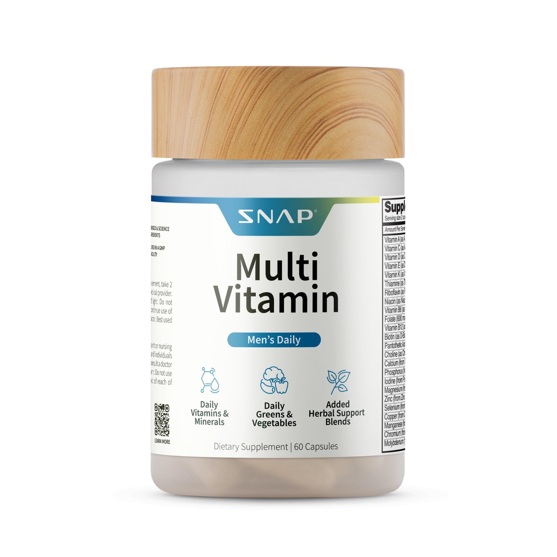 Snap Supplements Men's Daily Multivitamins 60 Capsules