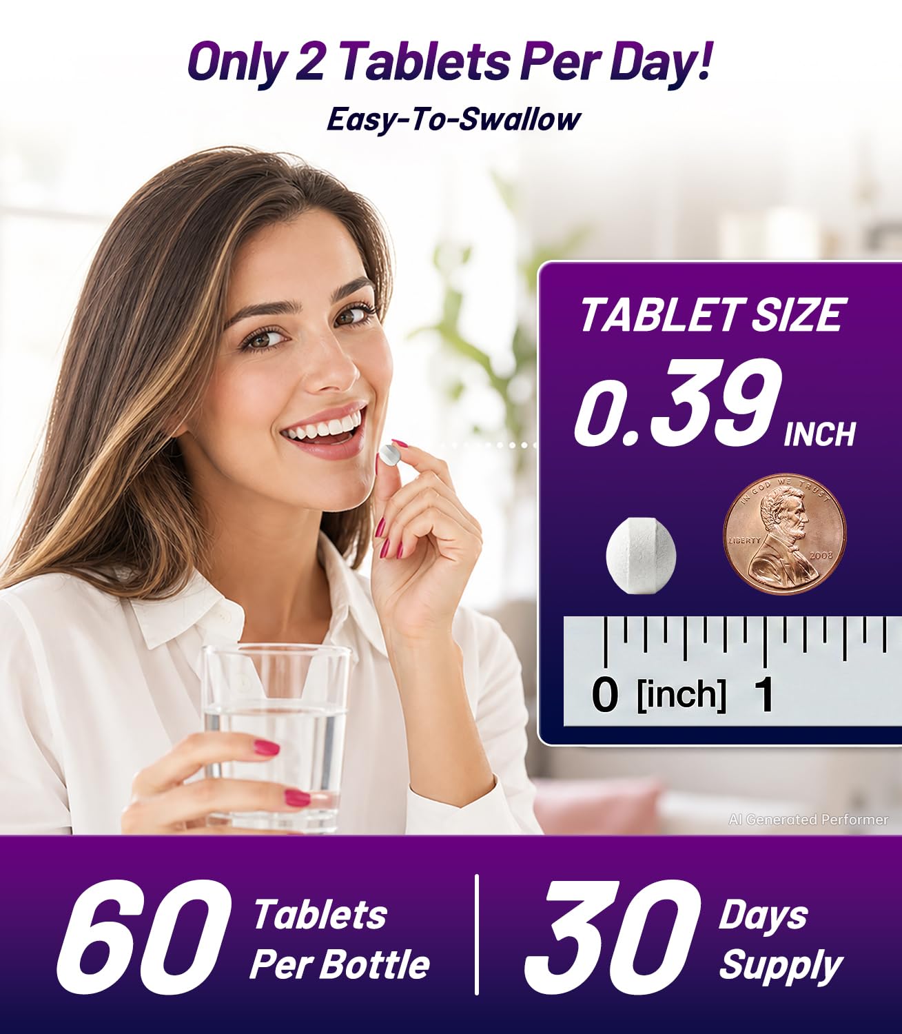 Oopeatol 890mg GABA Complex L-Theanine Supplements, 60 Tablets