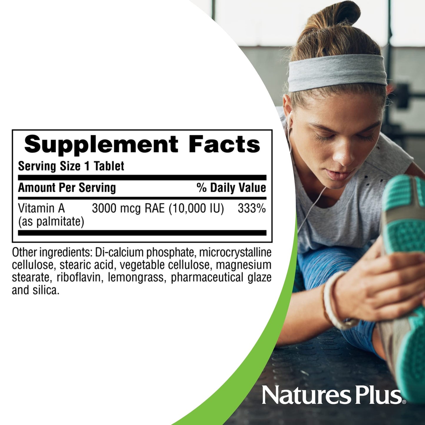 NaturesPlus Vitamin A 10,000 IU Tablets, 90 Count