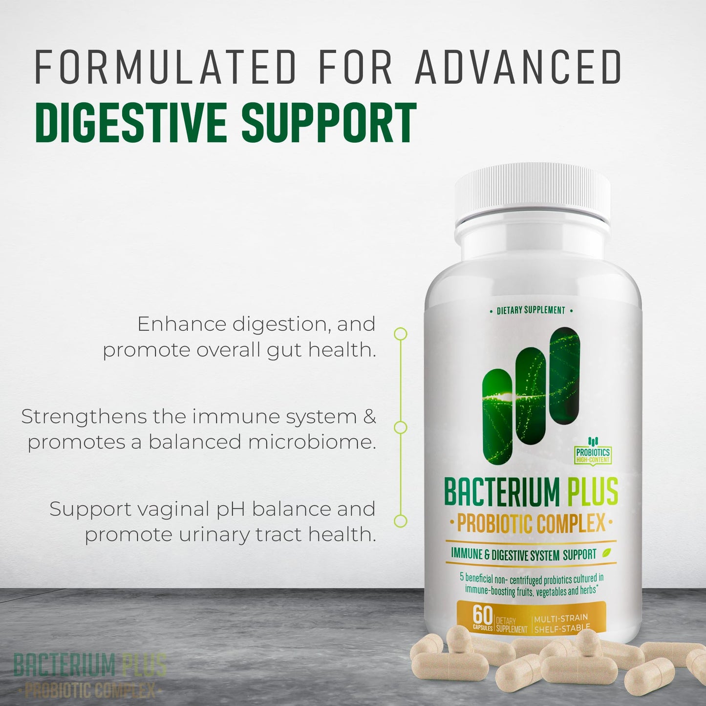 BACTICURE Bacterium Plus Capsules 120 Count