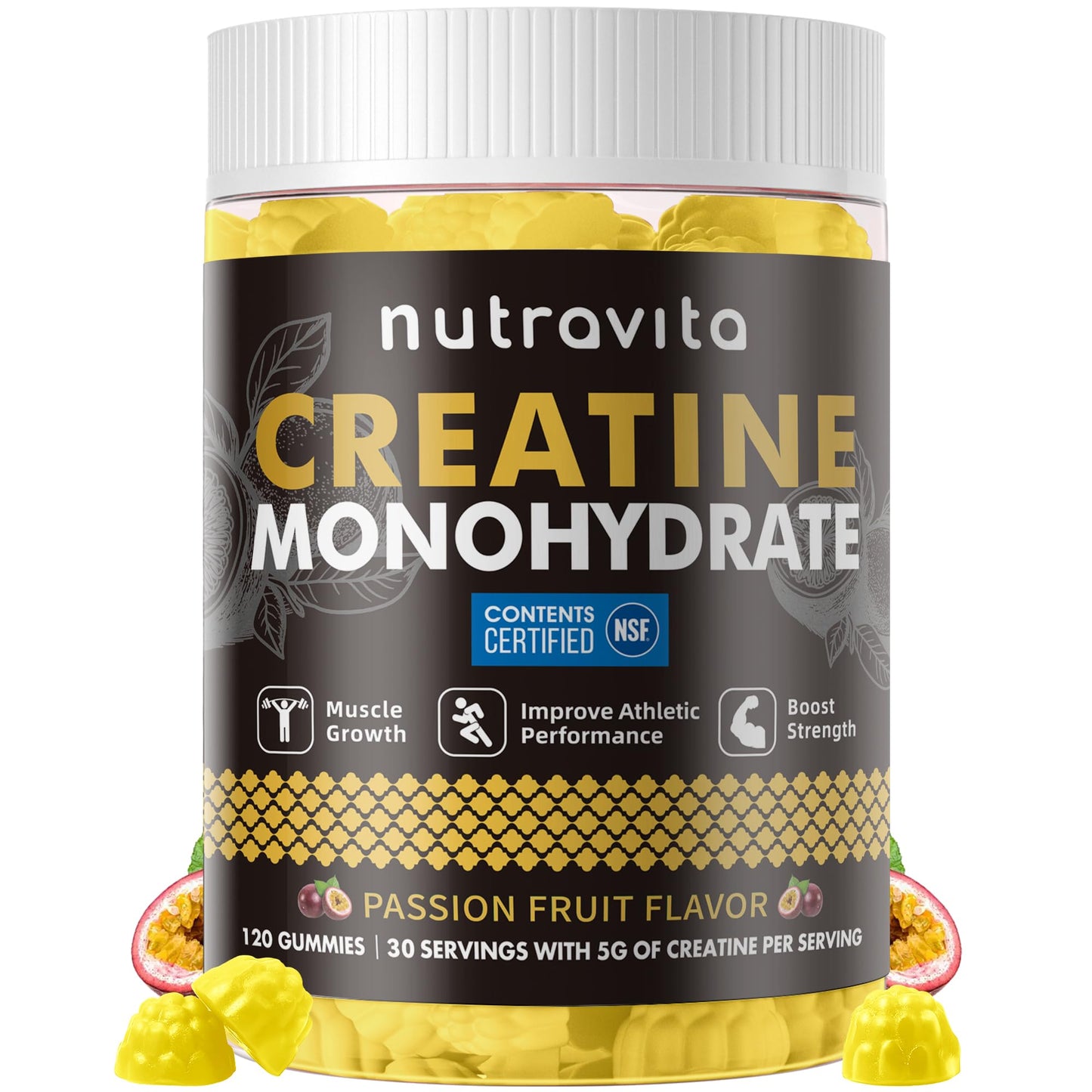 Nutravita Creatine Monohydrate Gummies, 120 Count