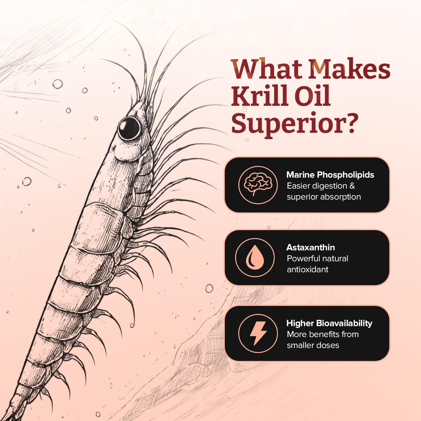 Pureclinica Ultra Pure Superba Krill Oil 500mg Softgel, 120 Softgels