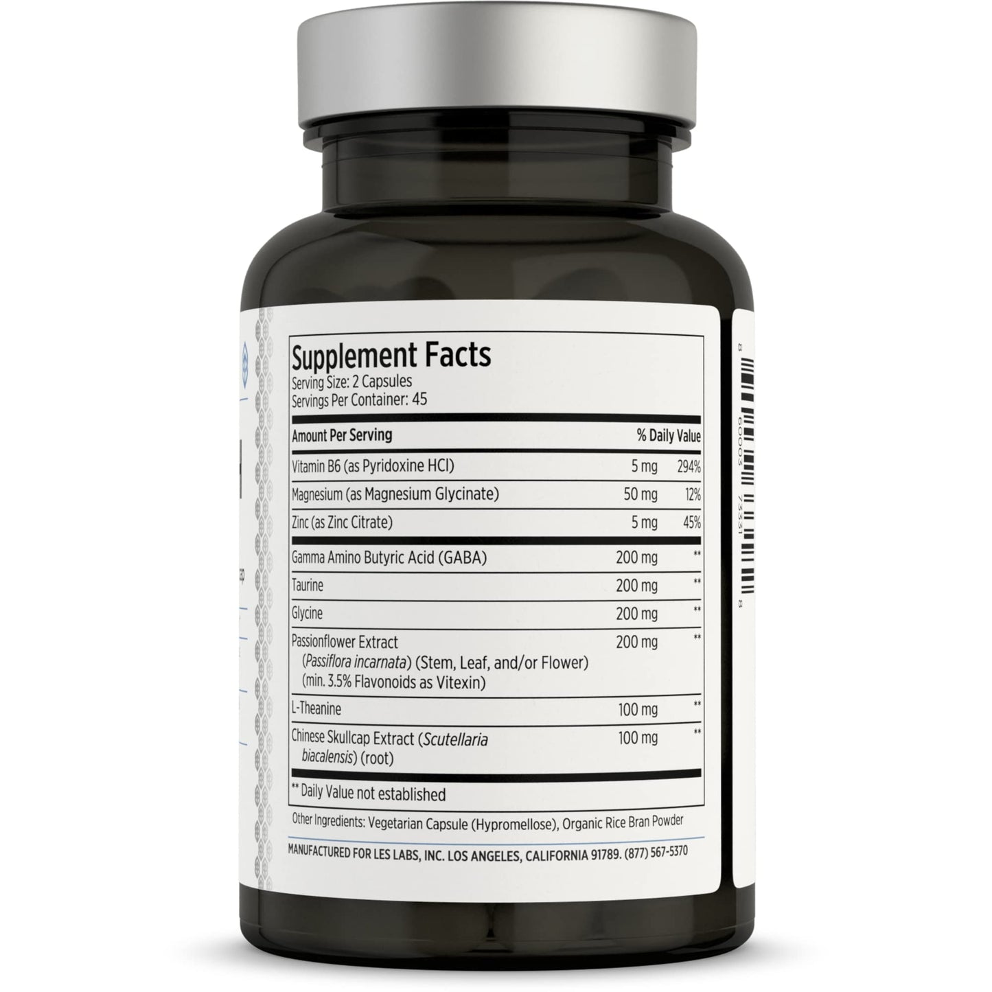 LES Labs GABA Health Supplement Capsule 1 Count
