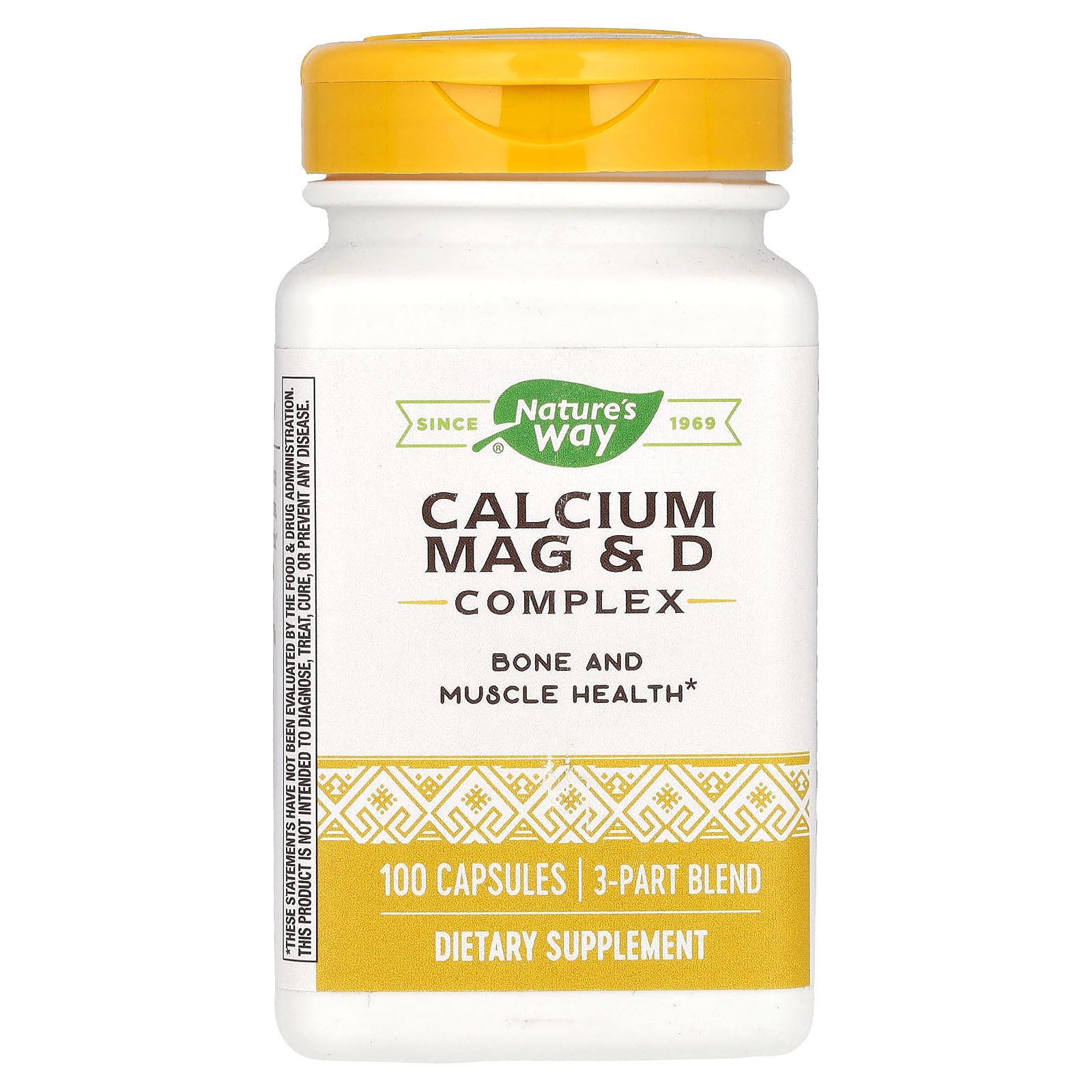 Nature's Way Calcium, Magnesium & Vitamin D Capsule, 100 Count