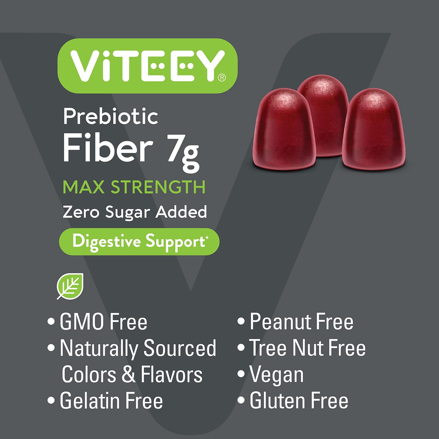 Viteey Prebiotic Fiber Gummies Gummy 90 Count