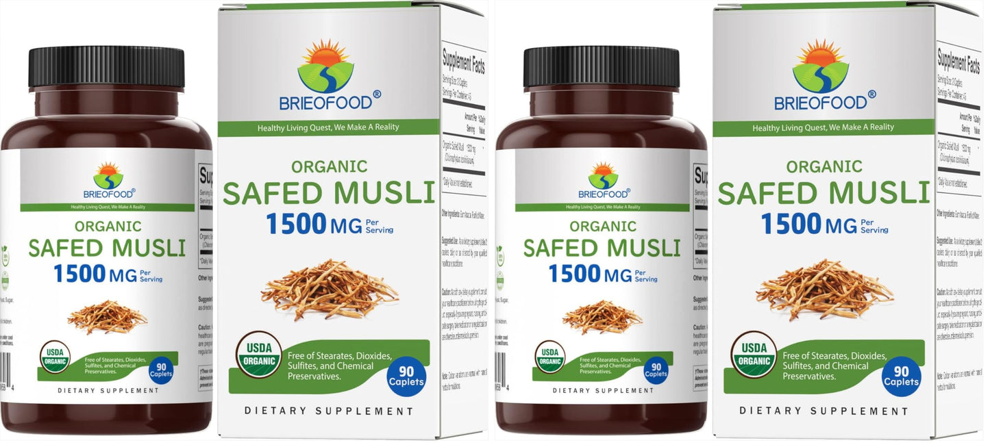 Brieofood Organic Safed Musli 1500mg Tablet 180