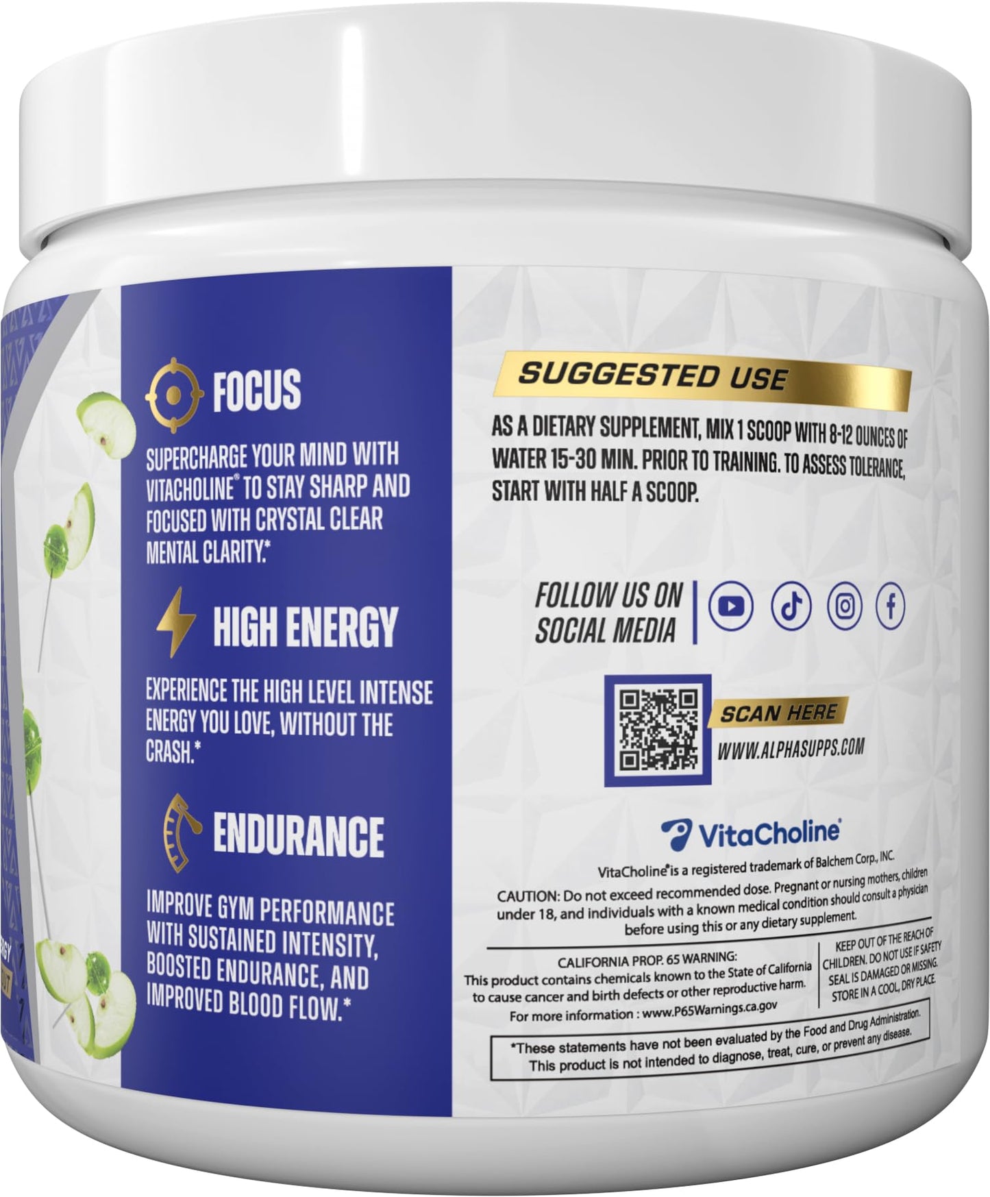 Alpha Supps Pre-Workout Powder 10.6 Ounce (Pack of 1)