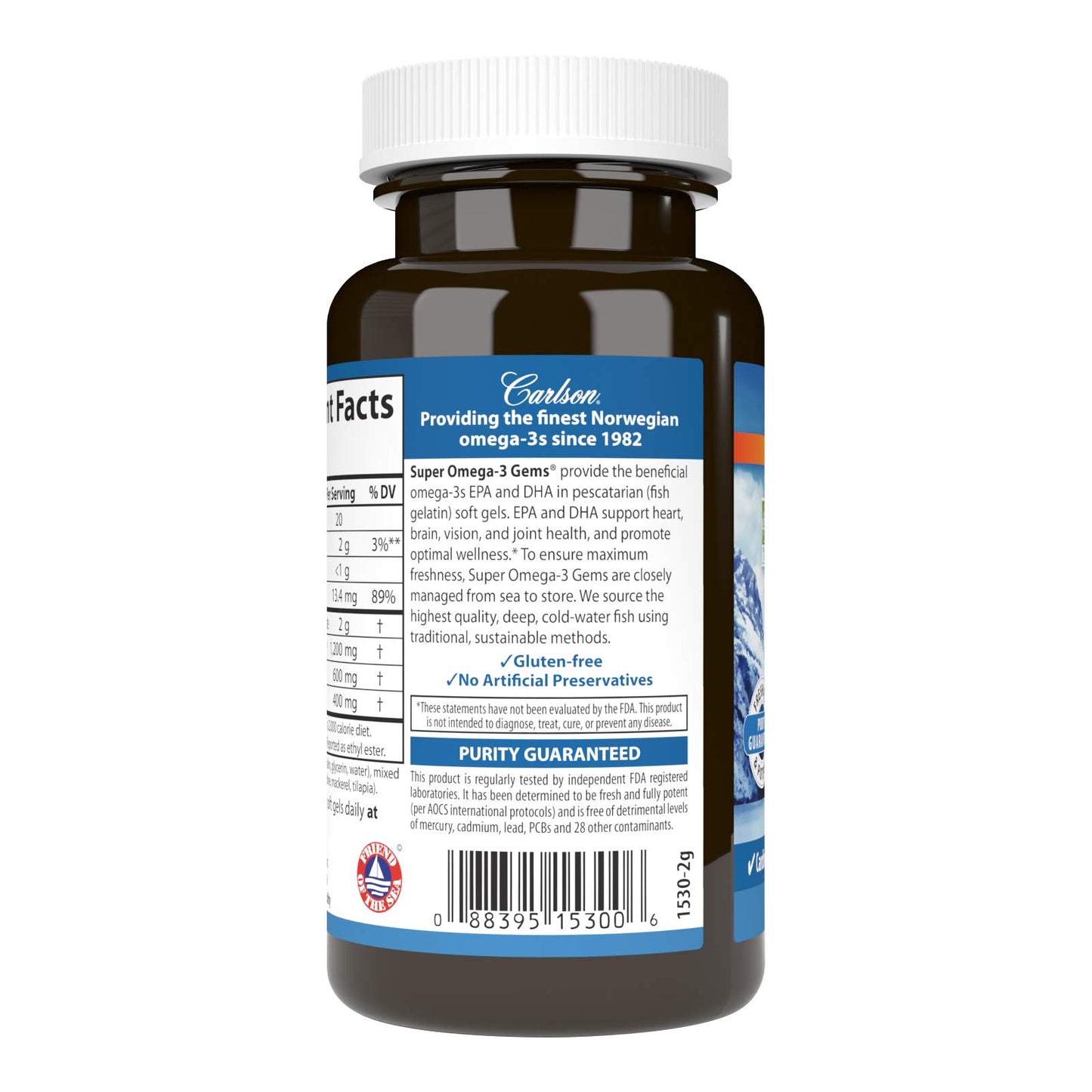Carlson Super Omega-3 Gems 50 Softgels