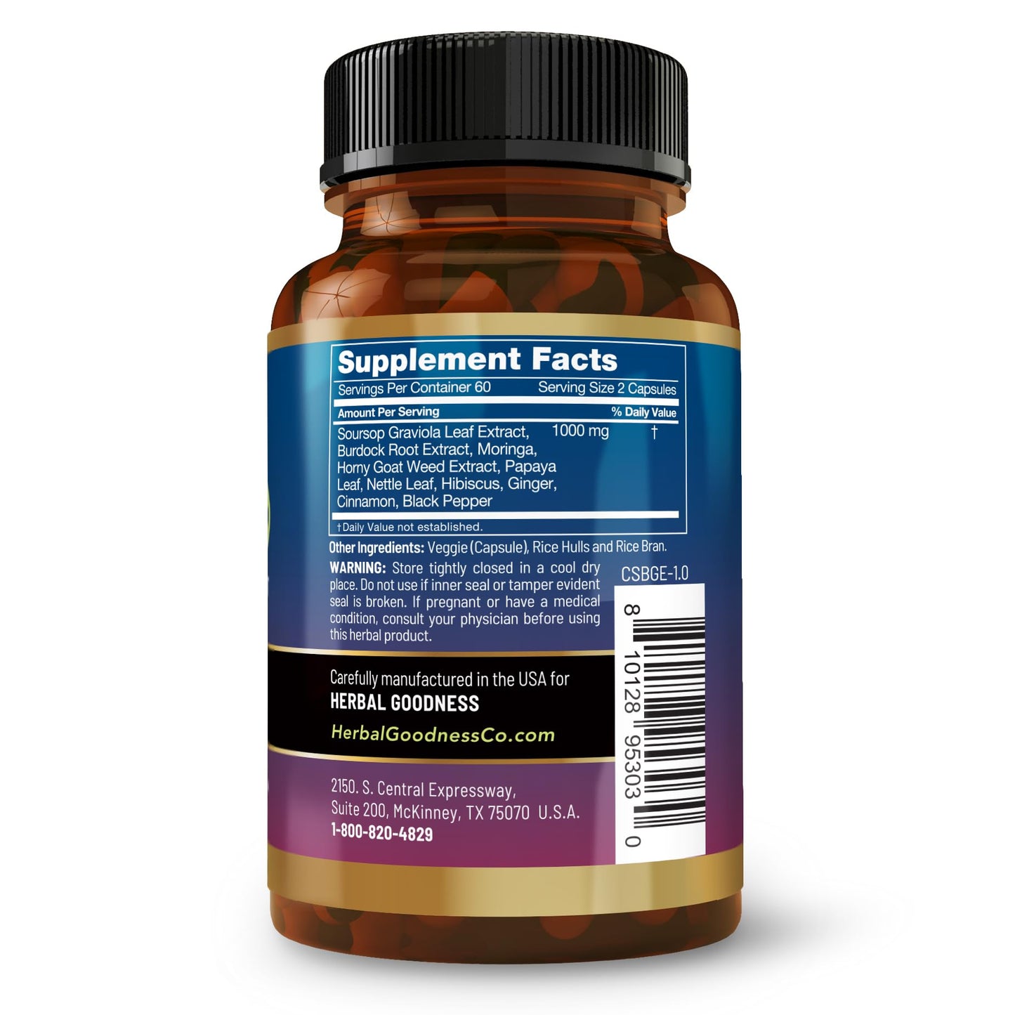 Herbal Goodness Soursop Bitters Capsules 120