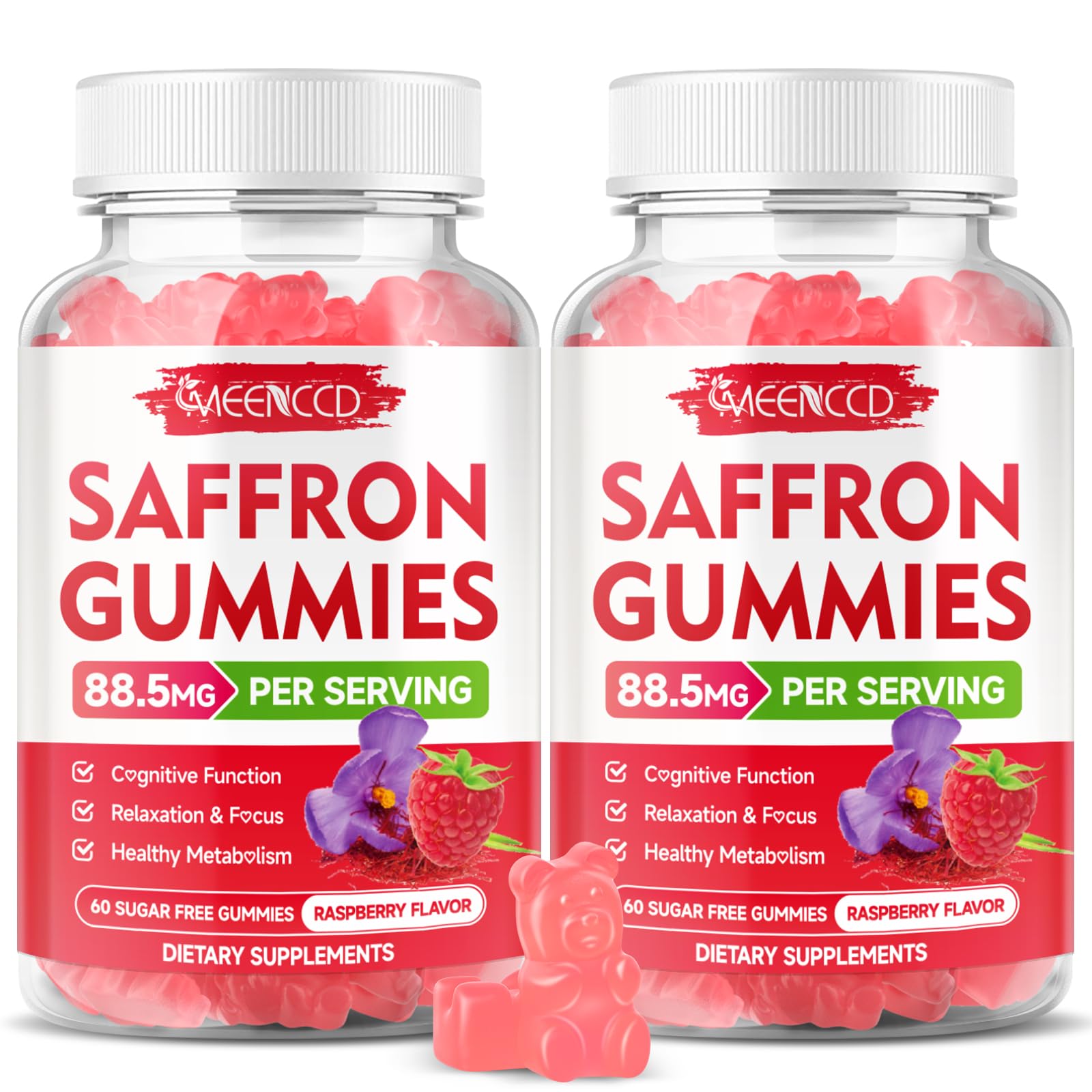 MEENCCD Saffron Gummies for Kids & Adults 120 Count