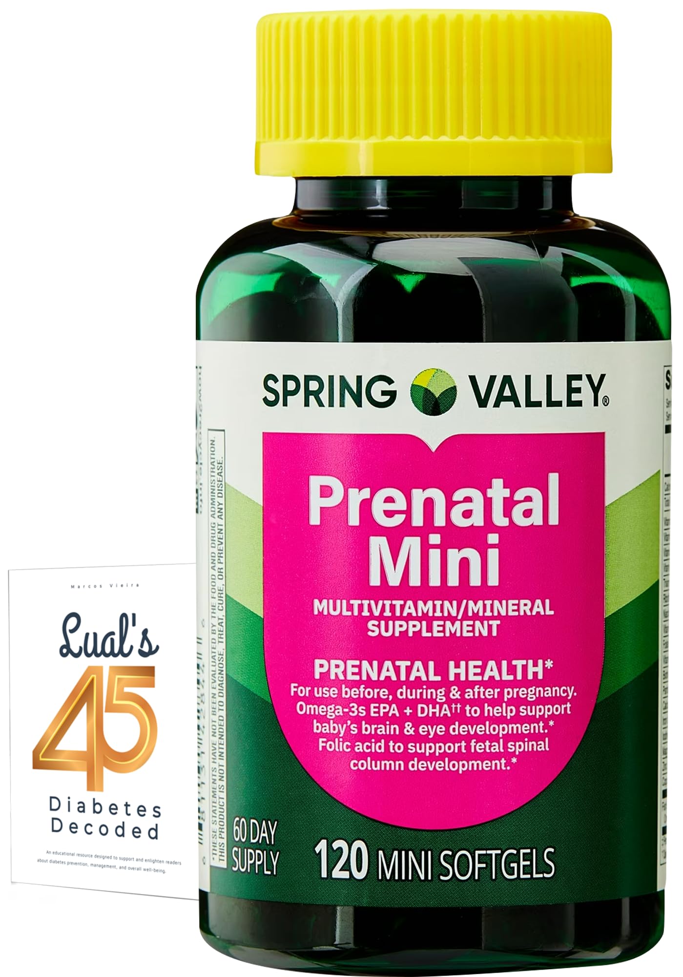 LUAL Mini Prenatal Vitamins for Women Softgels 120 Count