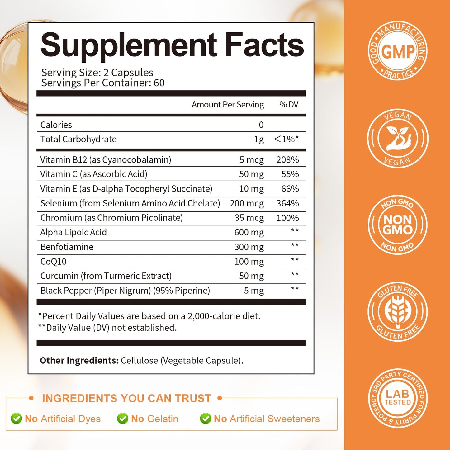 Totaria Alpha Lipoic Acid 600mg with Benfotiamine 300mg Capsule 120 Count