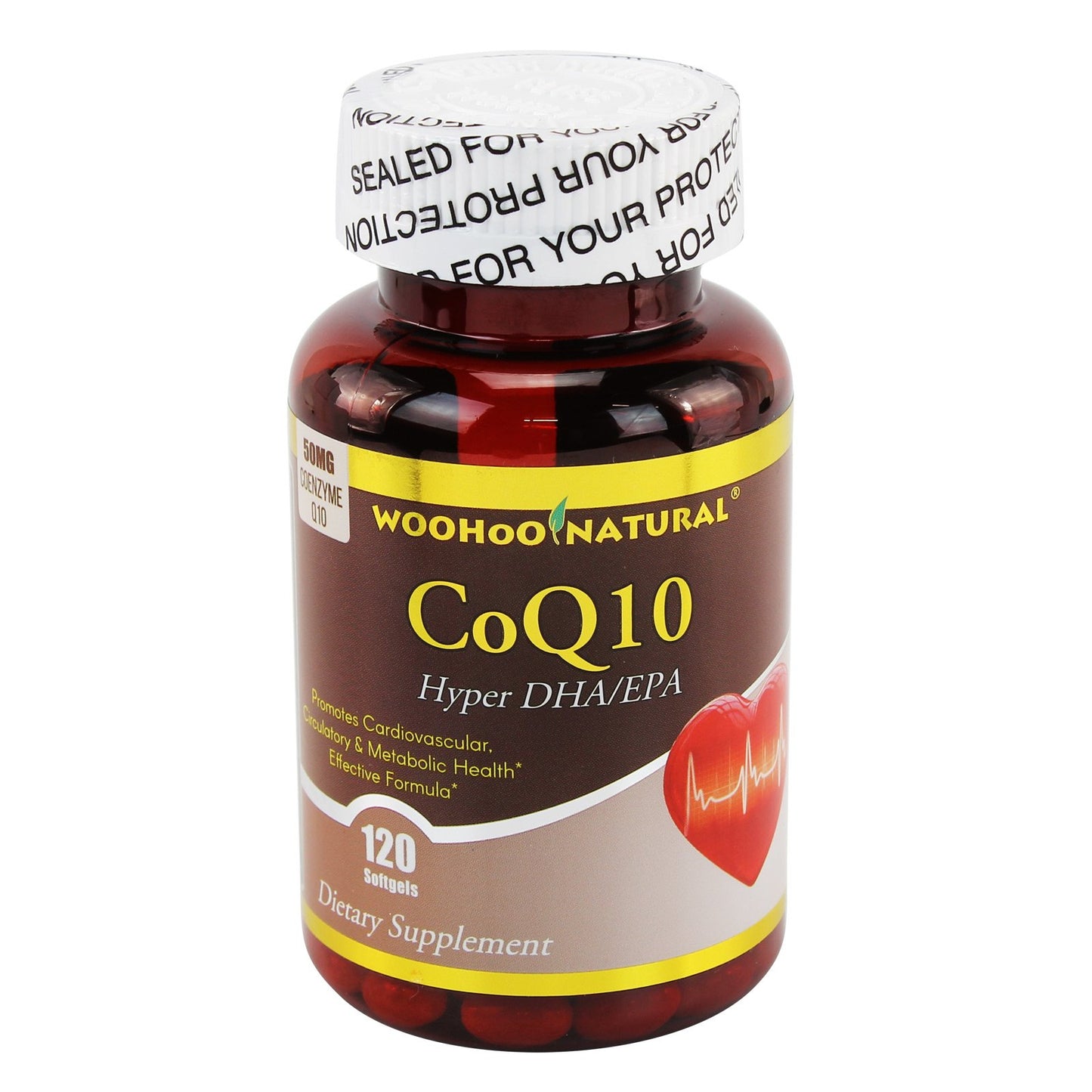 Woohoo Natural Hyper DHA/EPA CoQ10 Softgels, 120 Softgels
