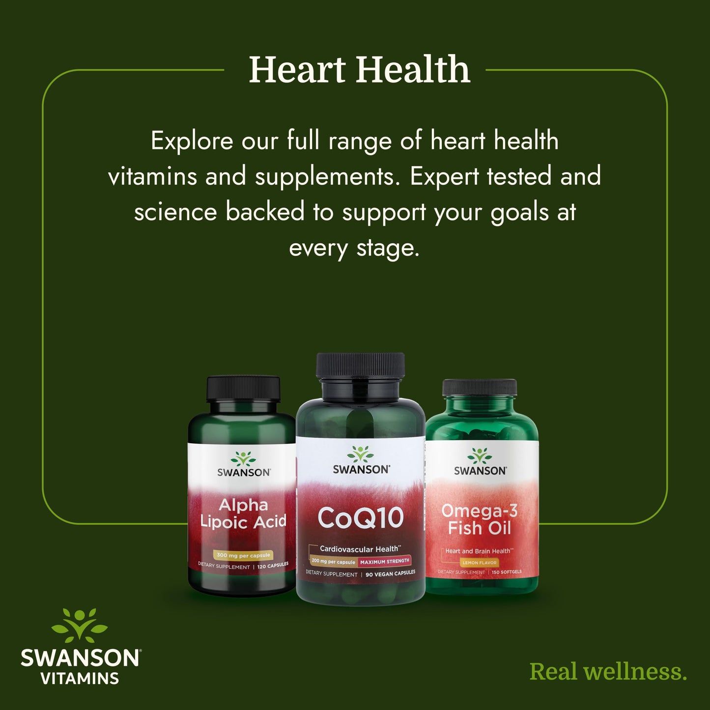 Swanson CoQ10 Cardiovascular and Cellular Energy Supplement for Heart-Health-Conscious Adults Seeking Antioxidant Support 90 Vegan Capsules