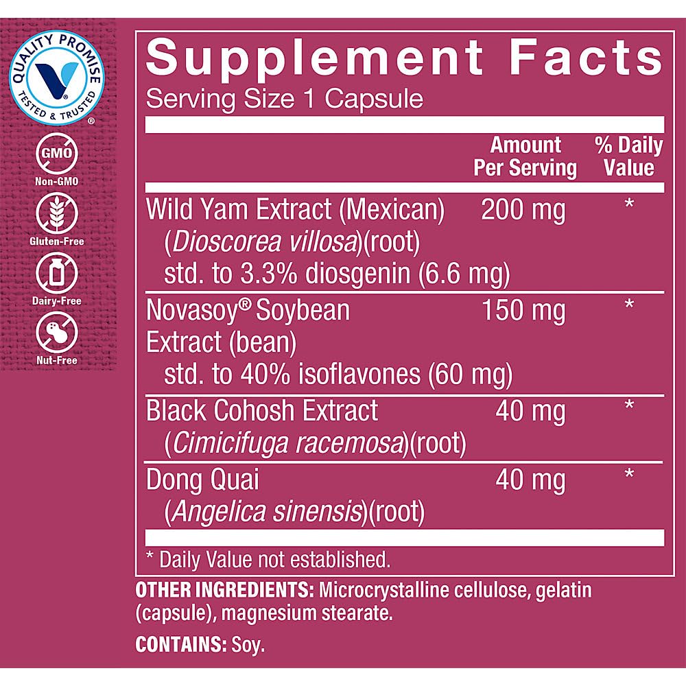 The Vitamin Shoppe Phytoestrogen Complex One Day 60 Capsules