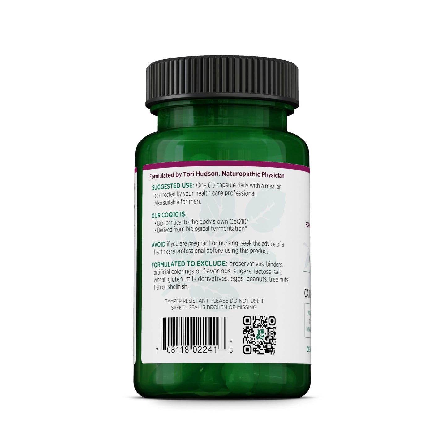 Vitanica CoQ10 Extra Coenzyme Q10 Supplement with Vitamin C & Lipase 60 Capsules