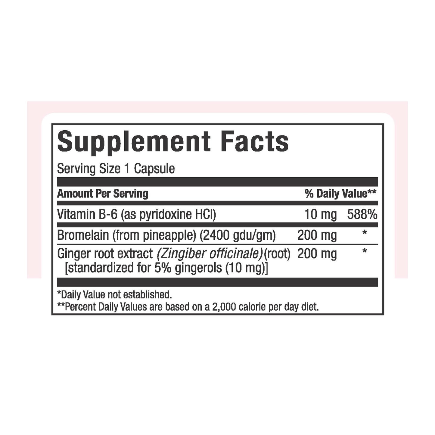 Maxi Health Gingermax Ginger Bromelain & Vitamin B6 Digestion Health Capsules, 60 Count