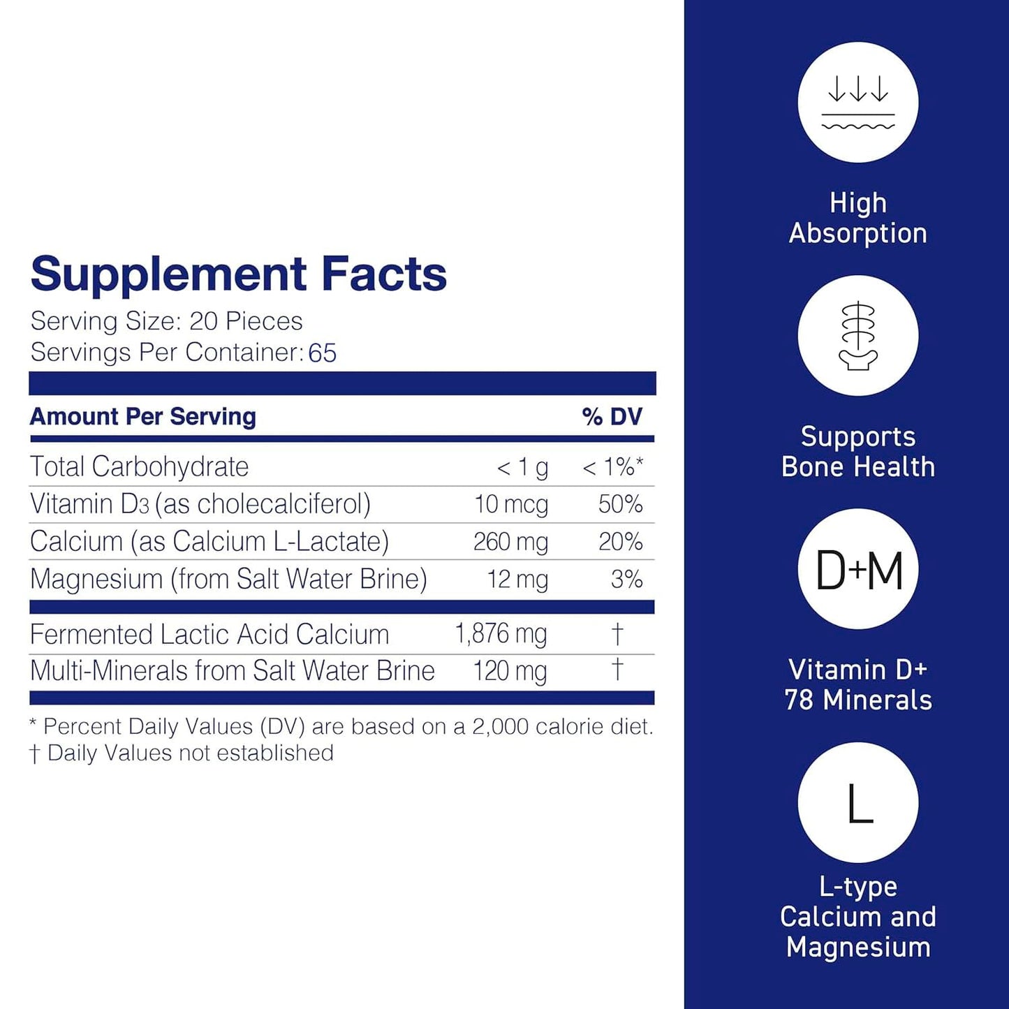 Umeken Mineral L-Cal Calcium with Vitamin D3 Tablet, 1 Count