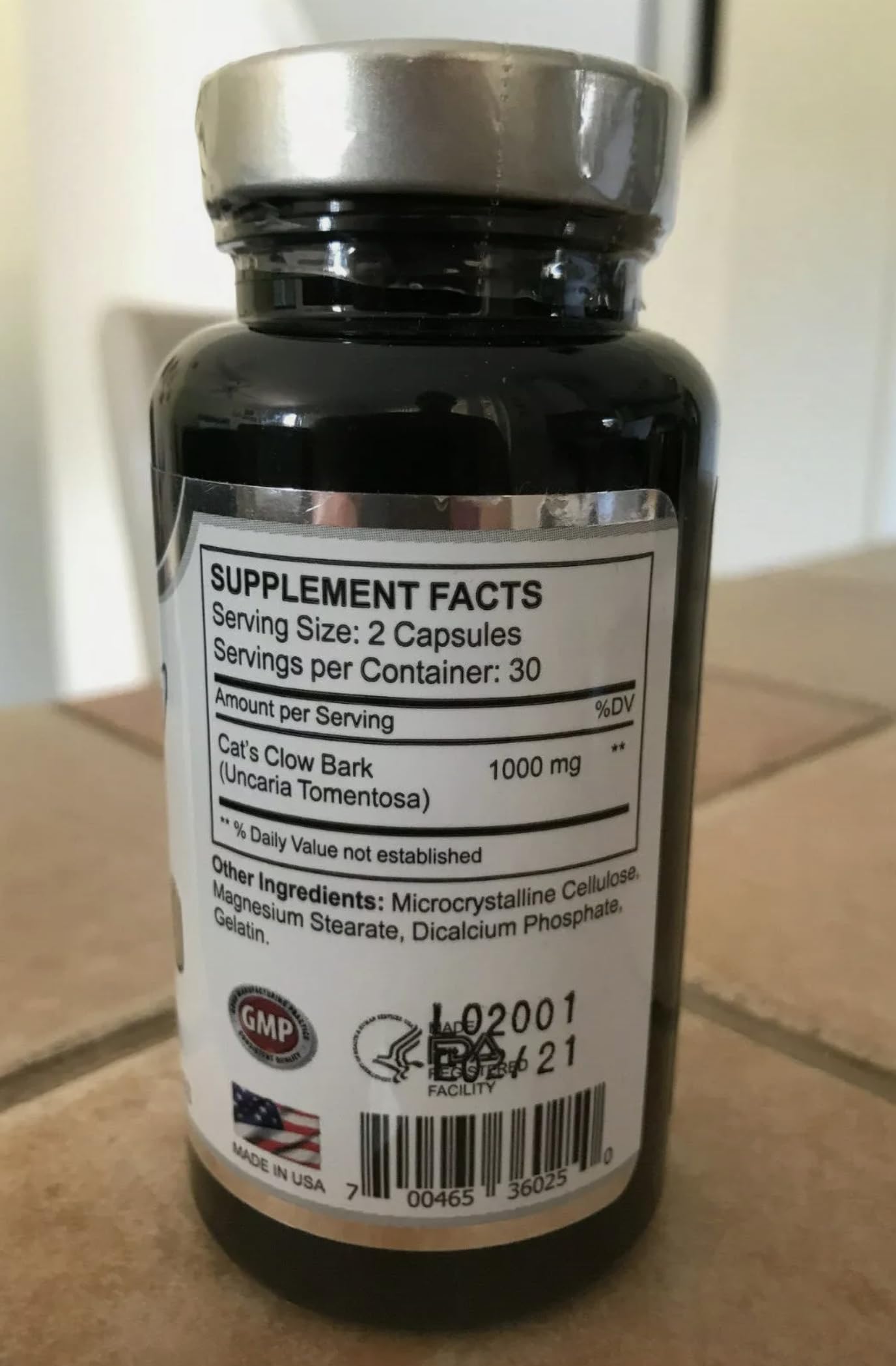 Generic Cat's Claw 1000 mg Capsules, 60 Capsules