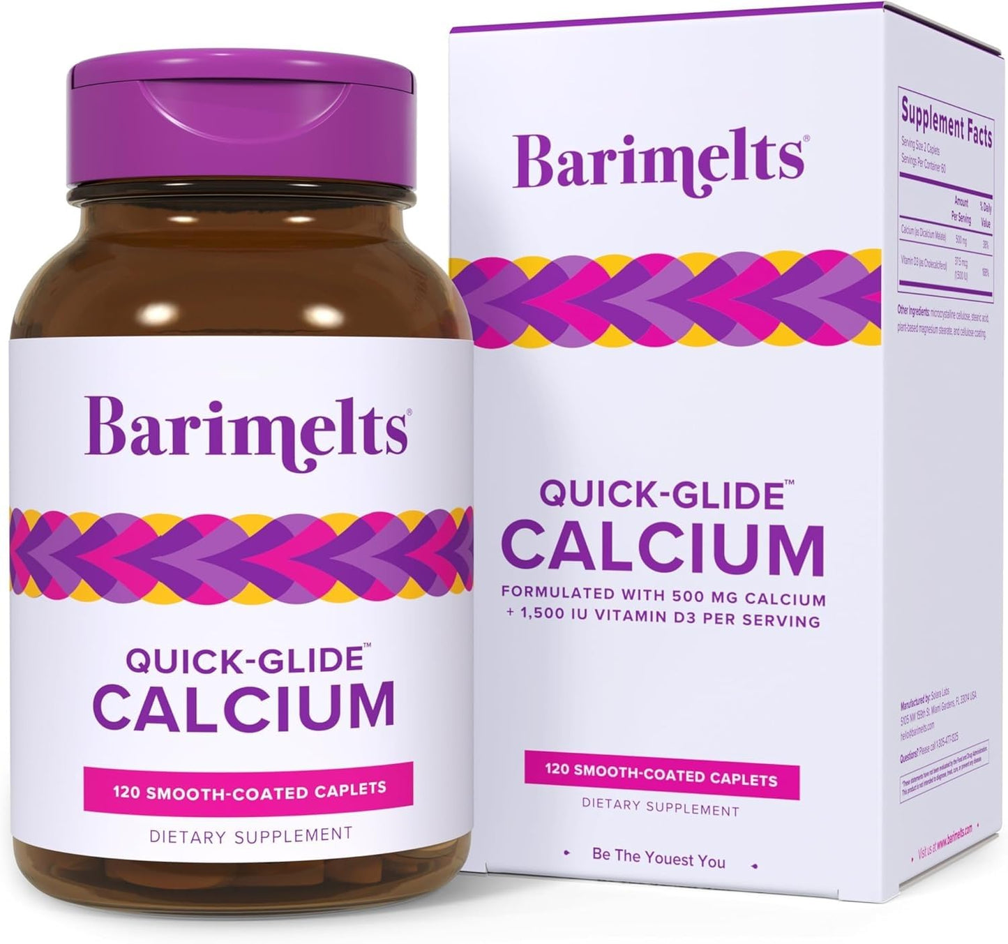 BariMelts Quick-Glide Calcium Caplets 120 Count