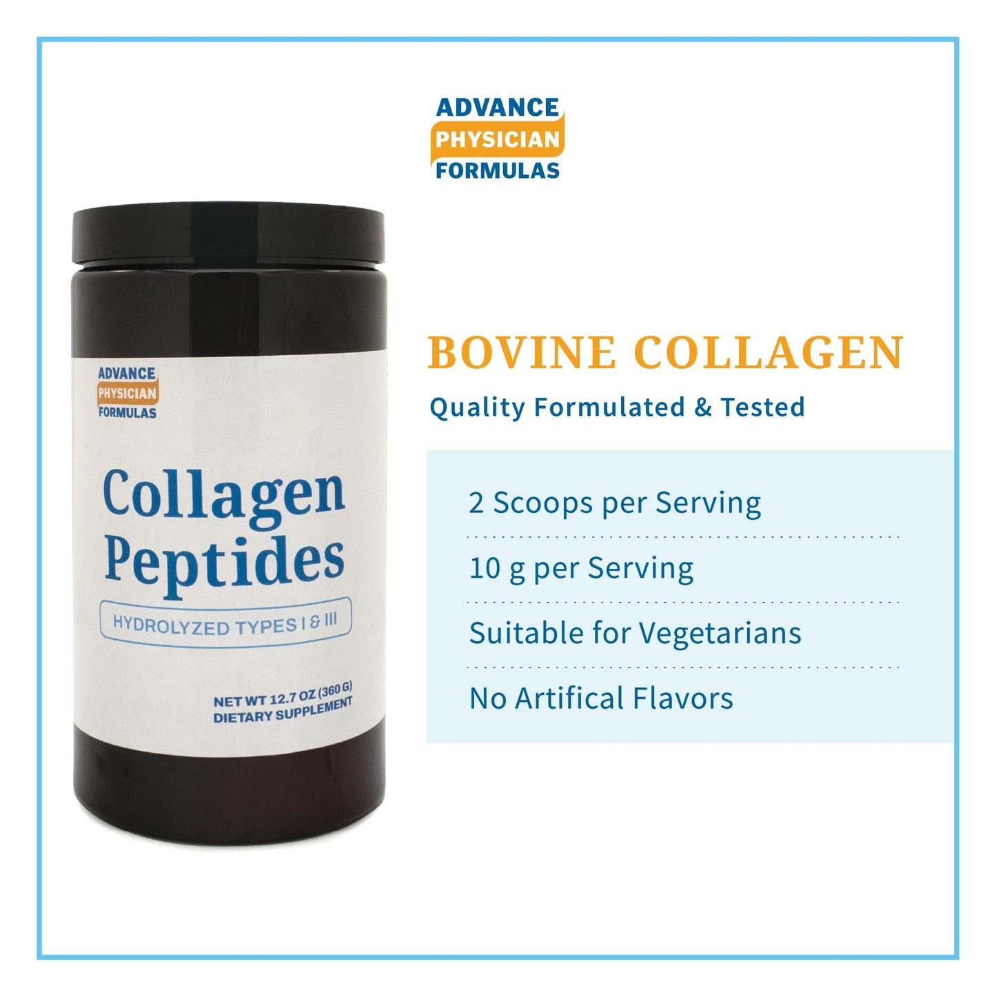 Advance Physician Formulas Bovine Collagen Peptides Powder, 12.7 oz