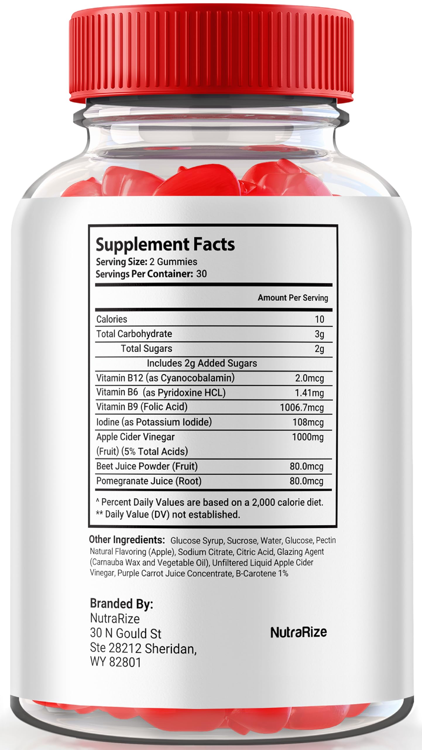 NutraRize Rapid Charge Keto + ACV Gummies, 120 Gummies