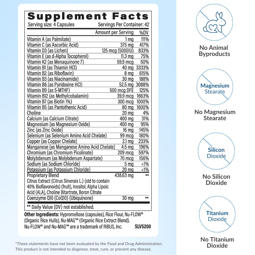 StellaLife DentaMedica Vegan Daily Multivitamin Nutritional Support for Faster Dental Surgery Recovery, 168 Capsules