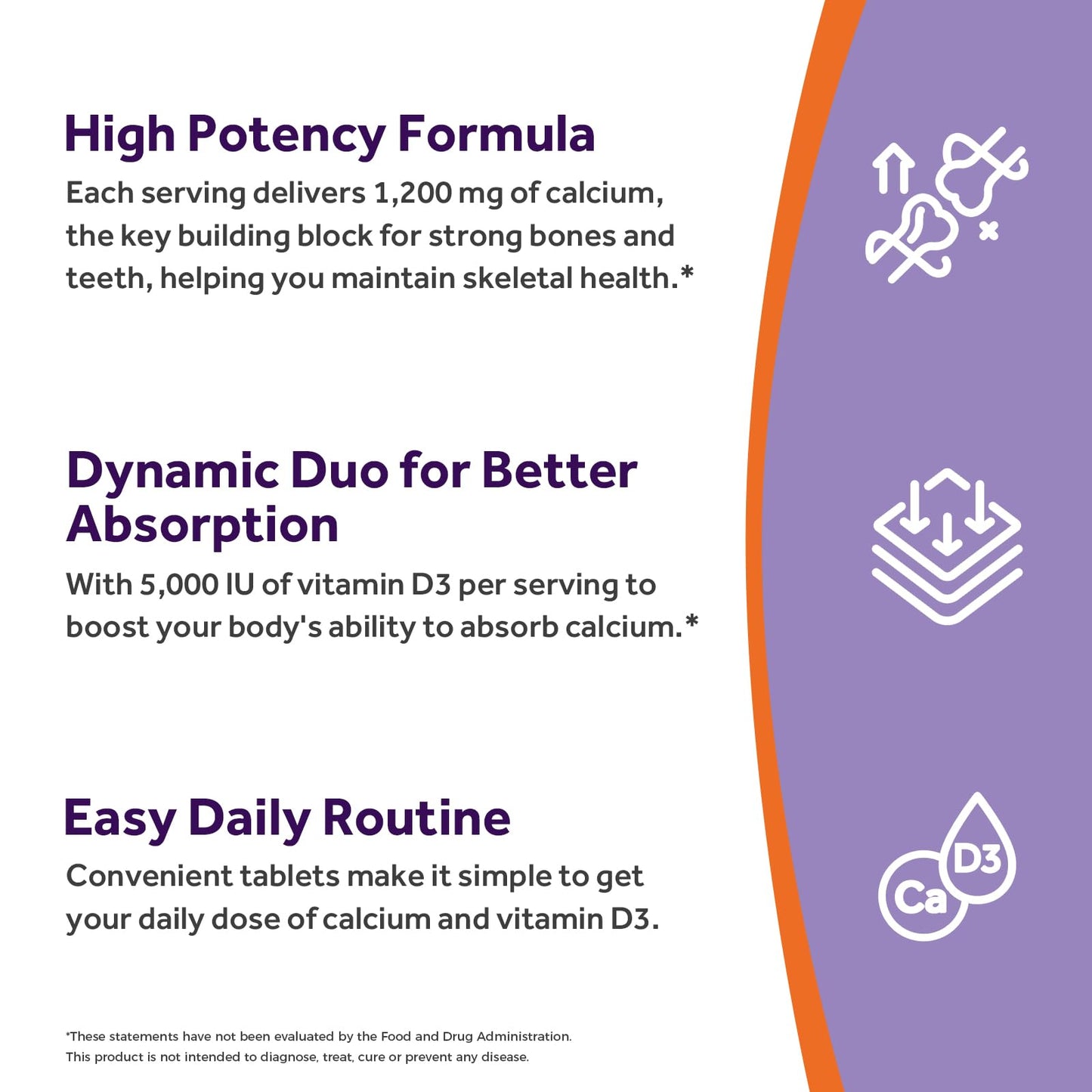 Doctor's Recipes Calcium 1200 mg with Vitamin D3, 60 Tablets