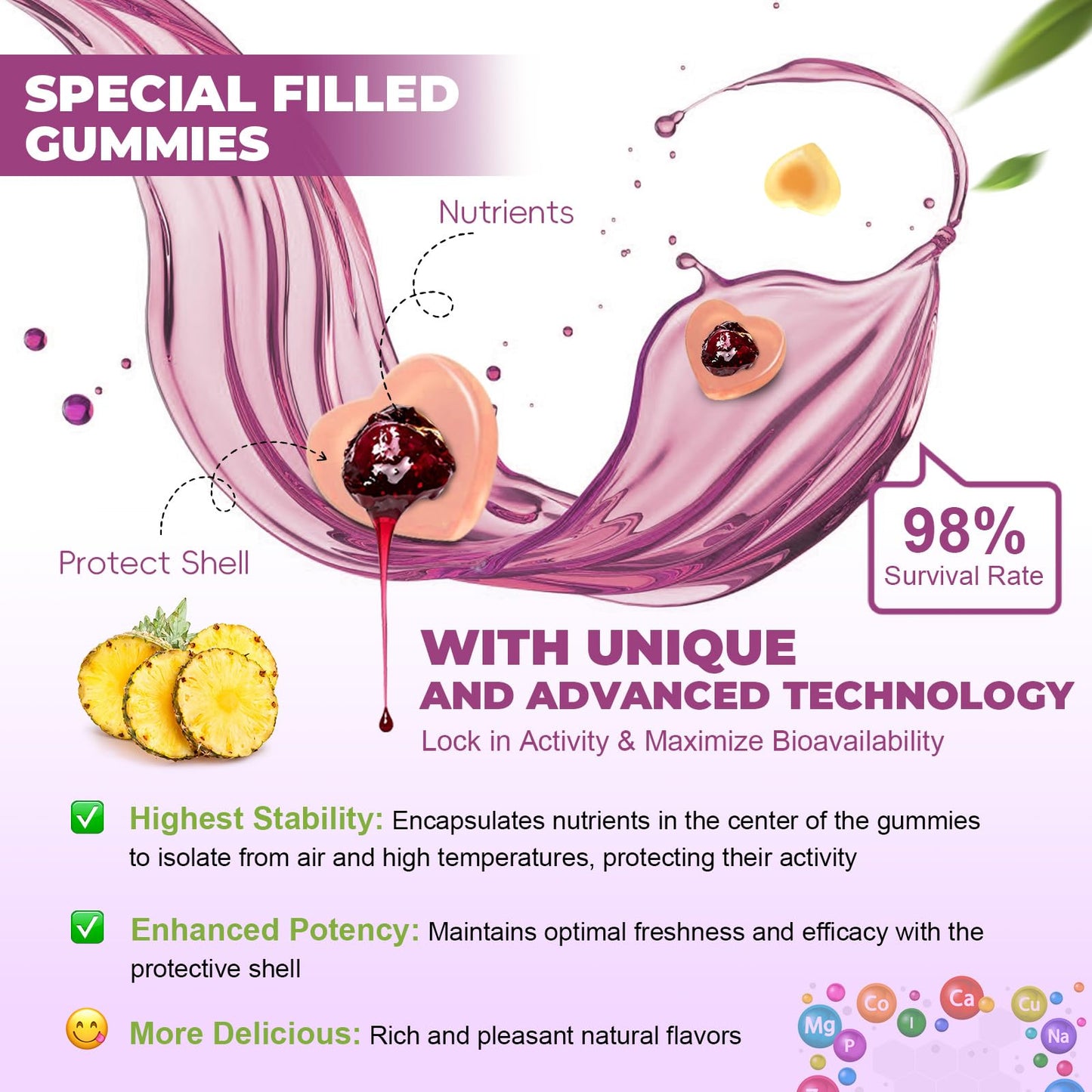 Totaria Sugar Free Multivitamin Gummies for Women 14+ with Iron, Folate, Biotin, Vitamins A, C, B, D3, K2 for Hair, Skin, Energy, Immune, Mixed Flavors, 60 Gummies