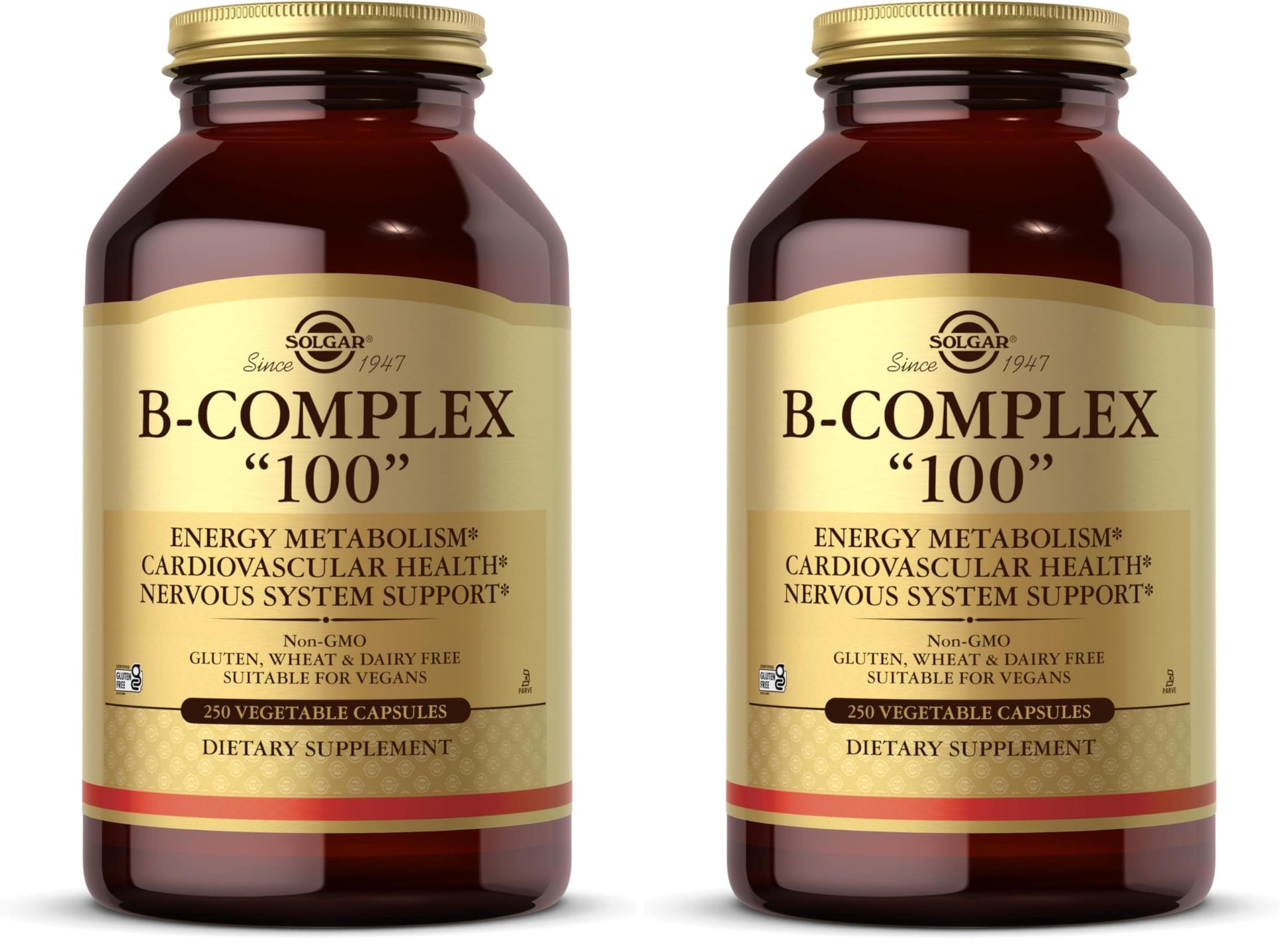 Solgar B-Complex 100 Vegetable Capsules, 500 Capsules
