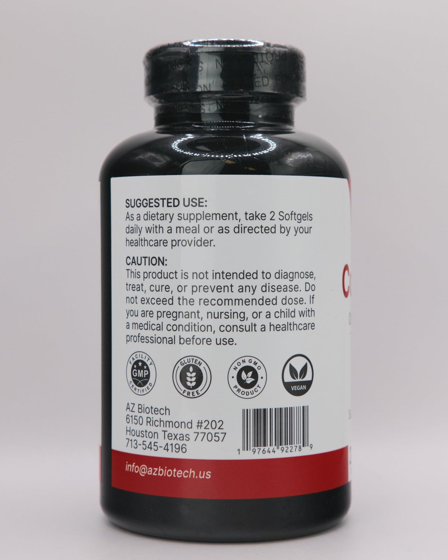 AZ BIOTECH CoQ-10 Plus – 400mg Coenzyme Q10 with Omega-3 Fish Oil, Lecithin & PQQ, 240 Capsules