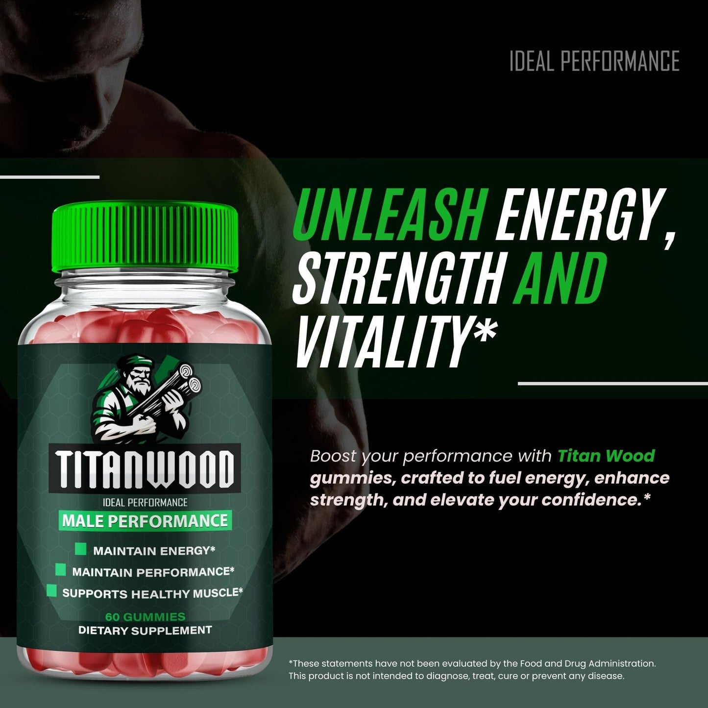 IDEAL PERFORMANCE Titan Wood Gummies 60 Gummies
