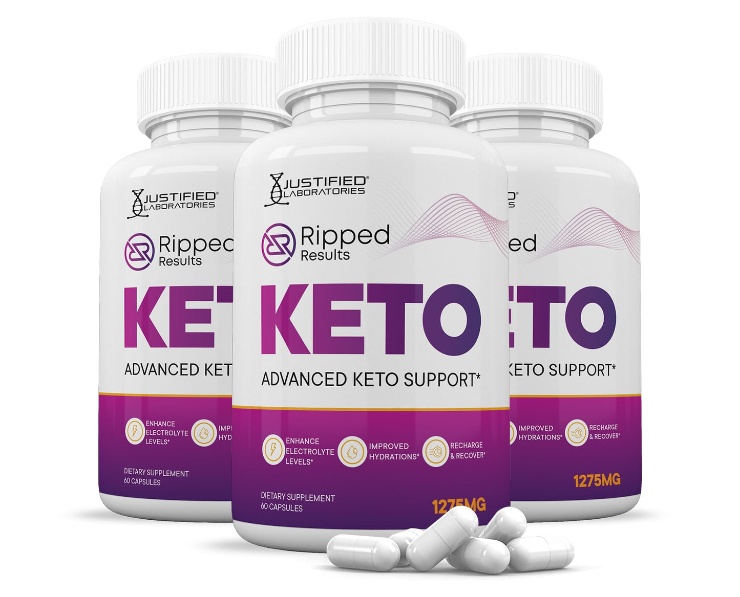 Justified Laboratories Ripped Results Keto ACV 180 Capsules