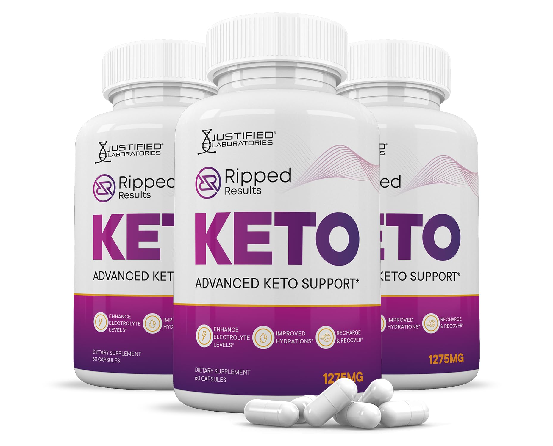 Justified Laboratories Ripped Results Keto ACV 180 Capsules