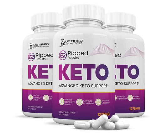 Justified Laboratories Ripped Results Keto ACV 180 Capsules