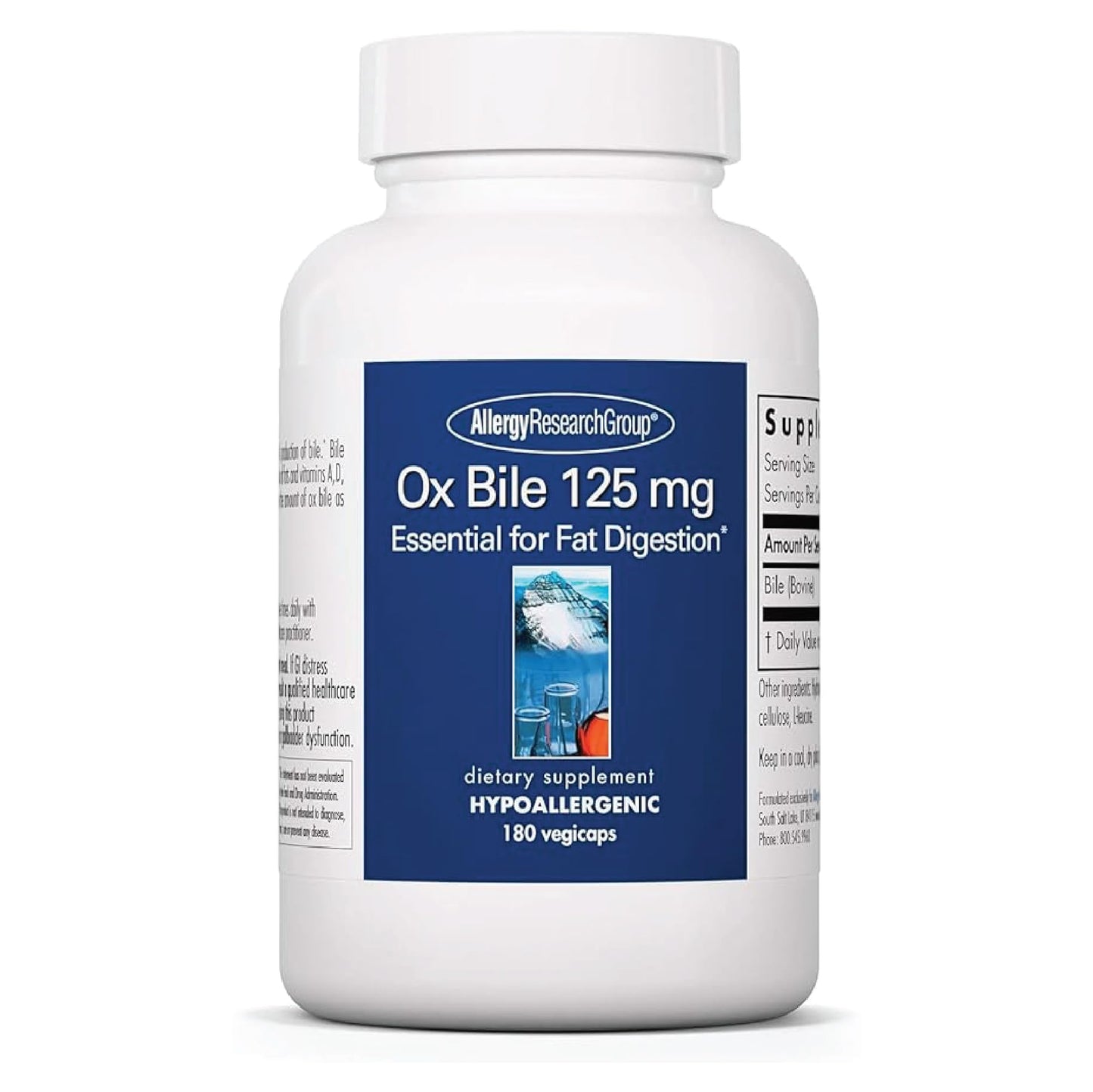 Allergy Research Group Oxbile 125mg Capsule 180 Capsules
