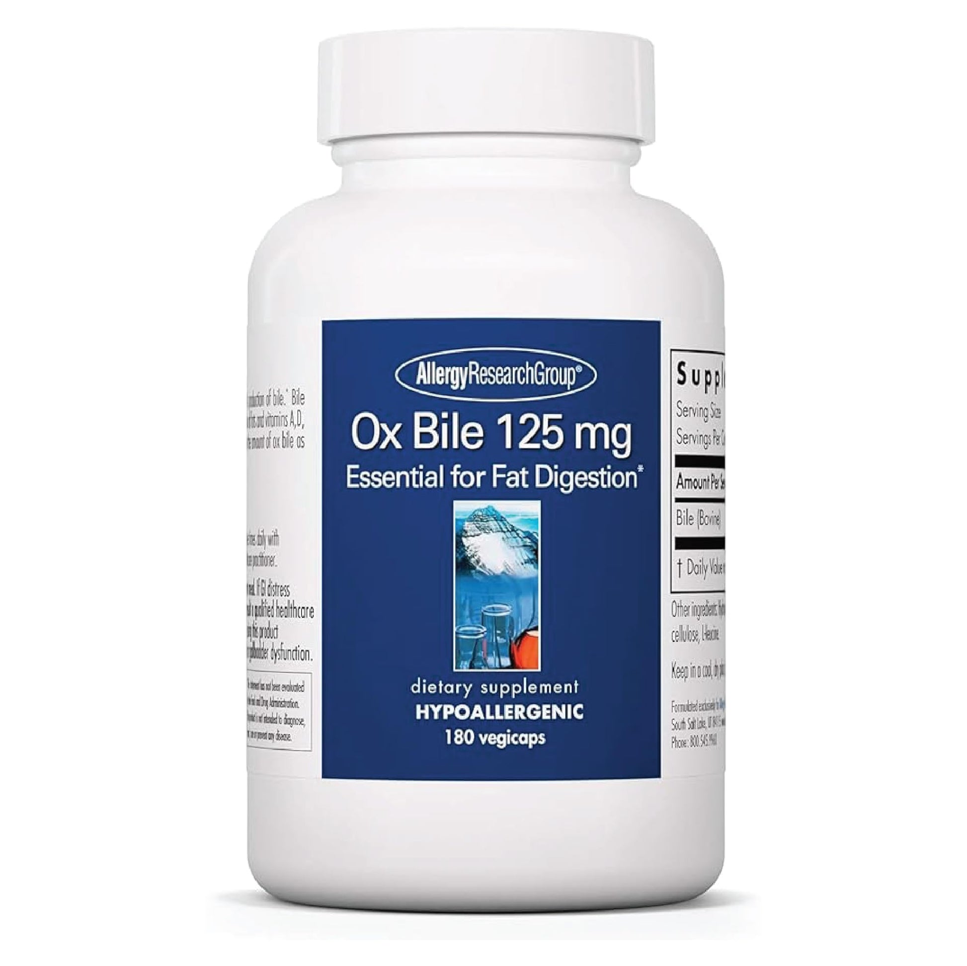 Allergy Research Group Oxbile 125mg Capsule 180 Capsules