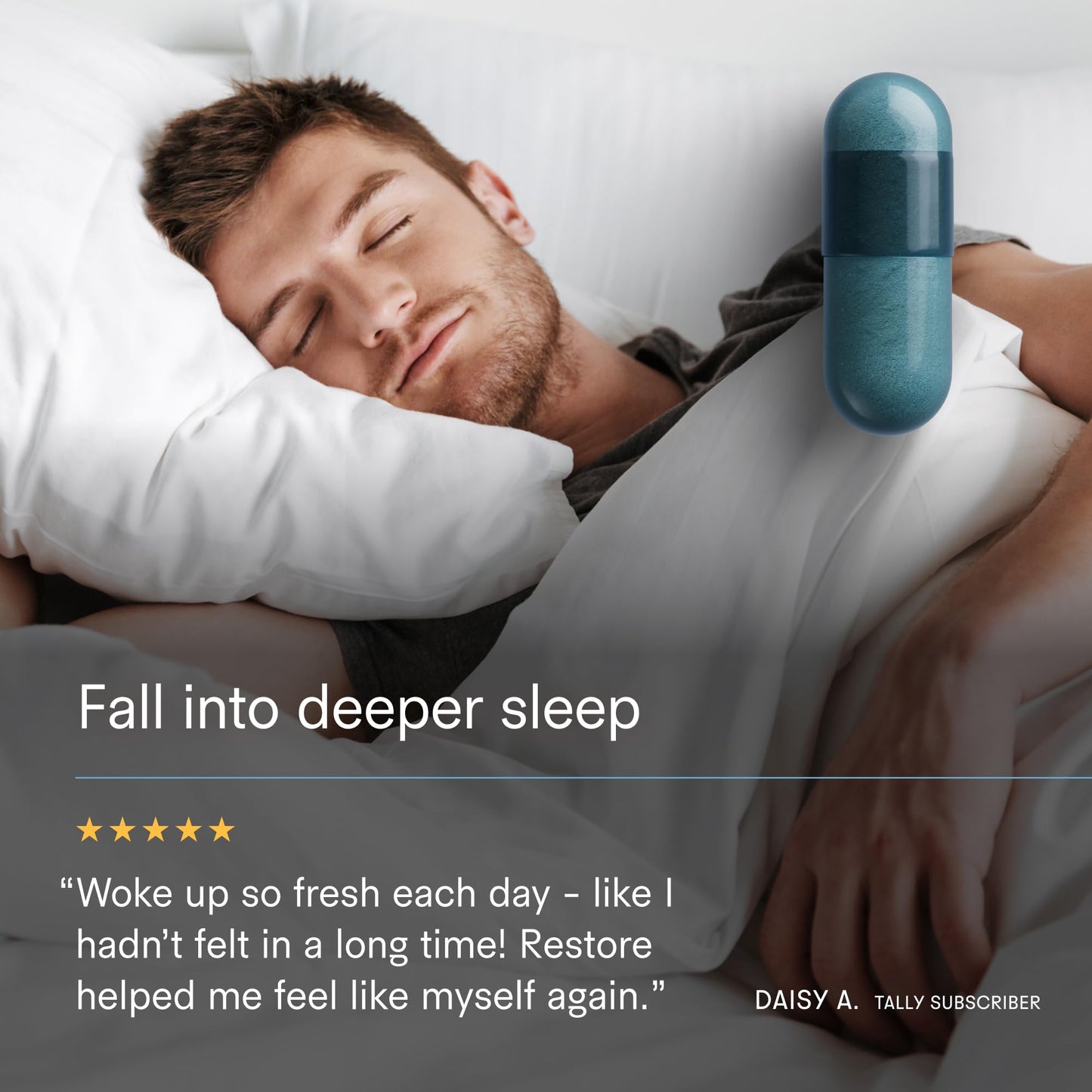 Tally Health Restore Better Sleep Supplement Capsule, 90 Capsules