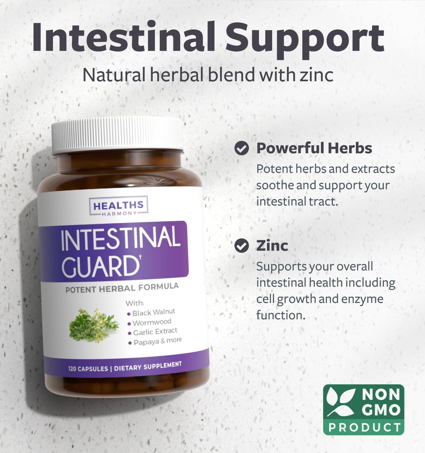 Healths Harmony Intestinal Guard Capsules, 120 Count