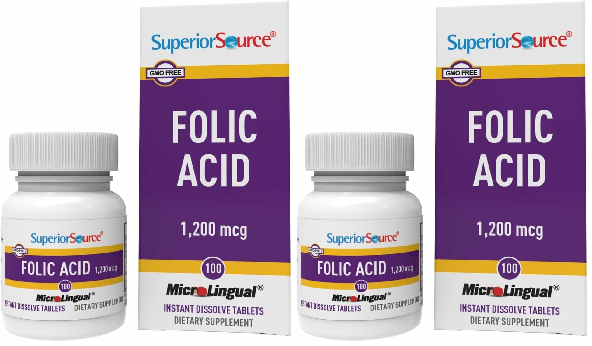 Superior Source Folic Acid 1200 mcg Tablets 200