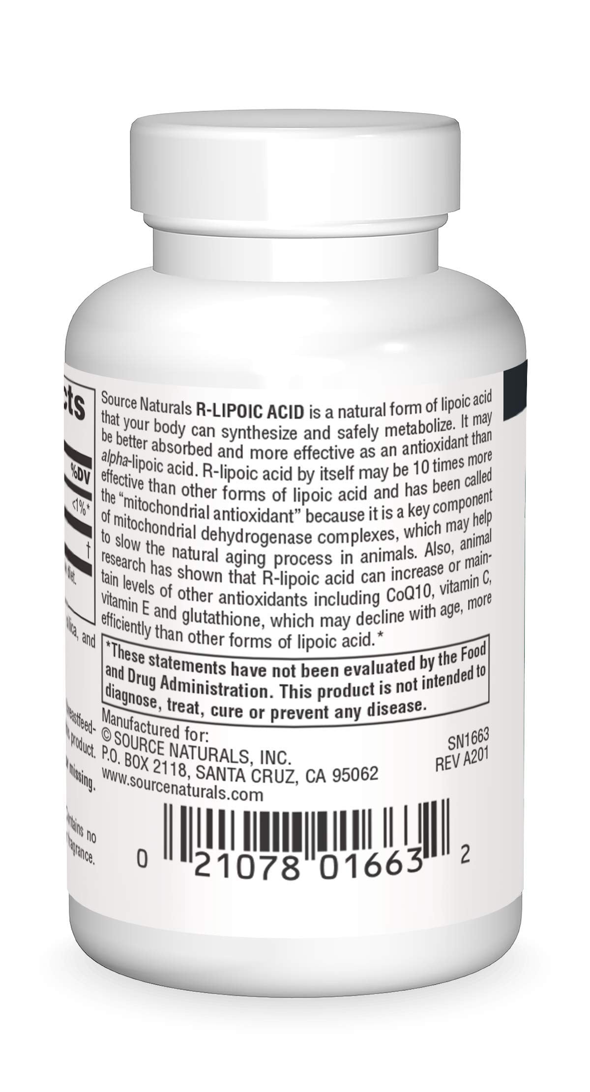 Source Naturals R-Lipoic Acid 100mg Tablet, 30 Tablets