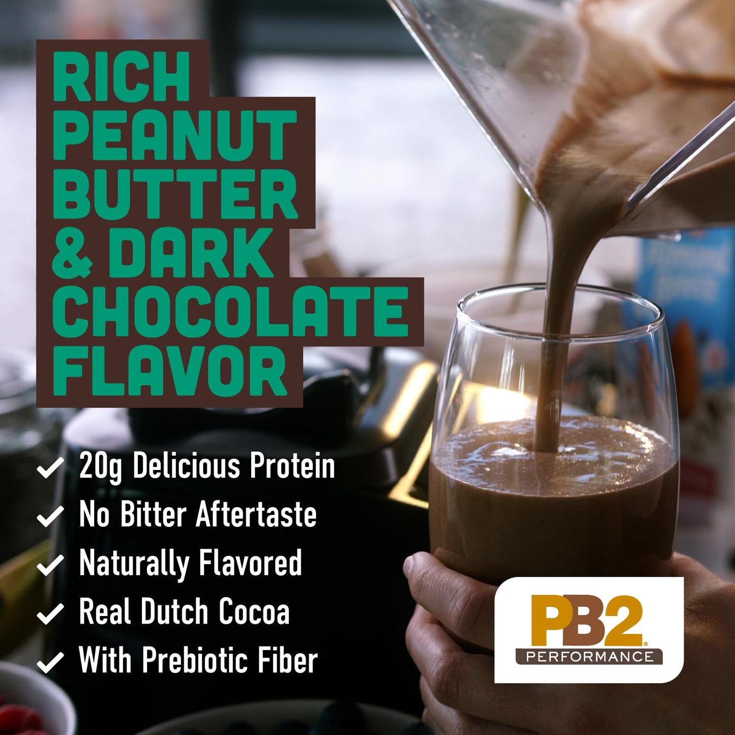 PB2 Performance Peanut Plant Based Vegan Protein Powder, 32 Servings