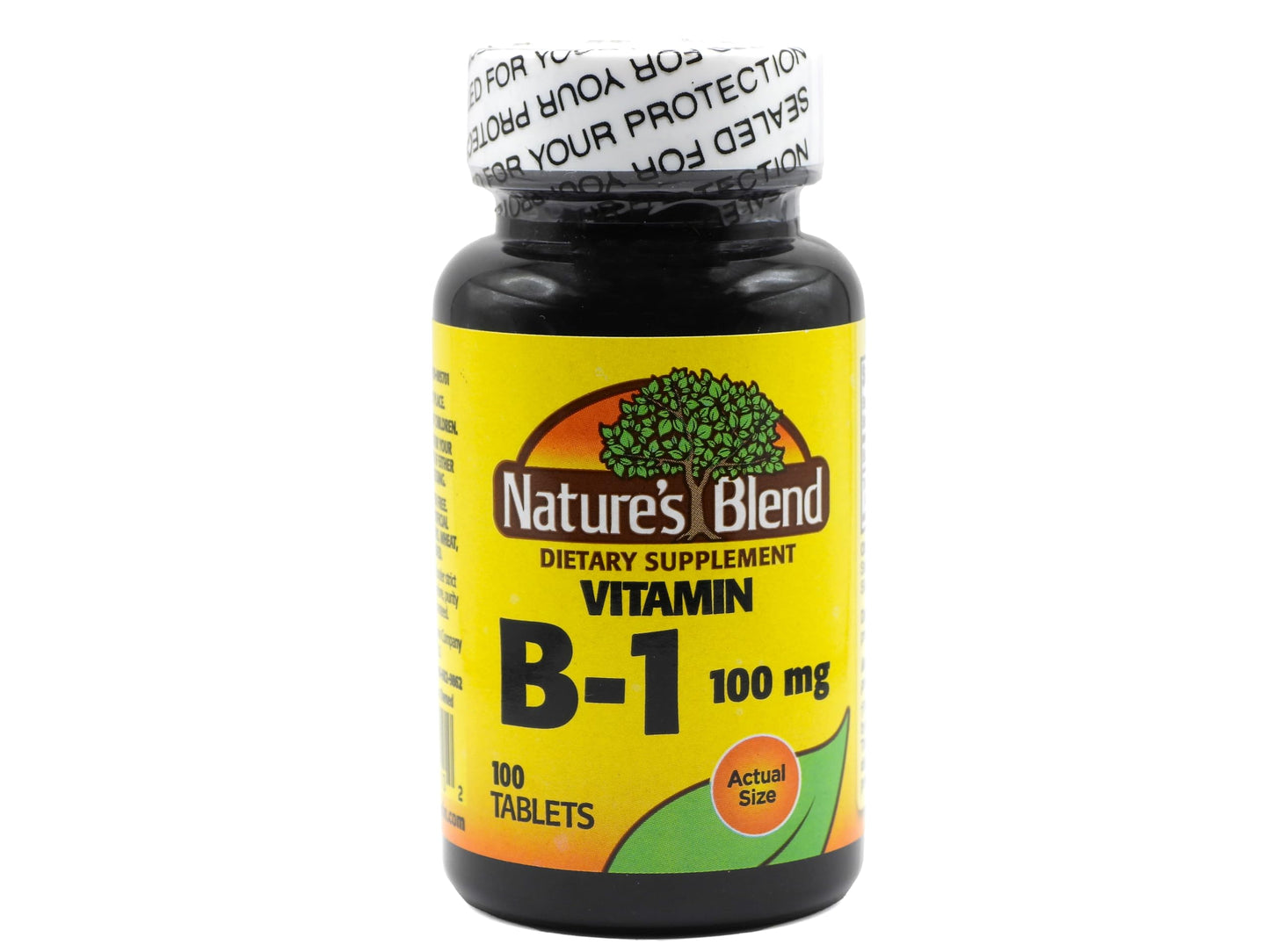 Nature's Blend Vitamin B-1 Thiamine 100 mg Tablets, 100 Count