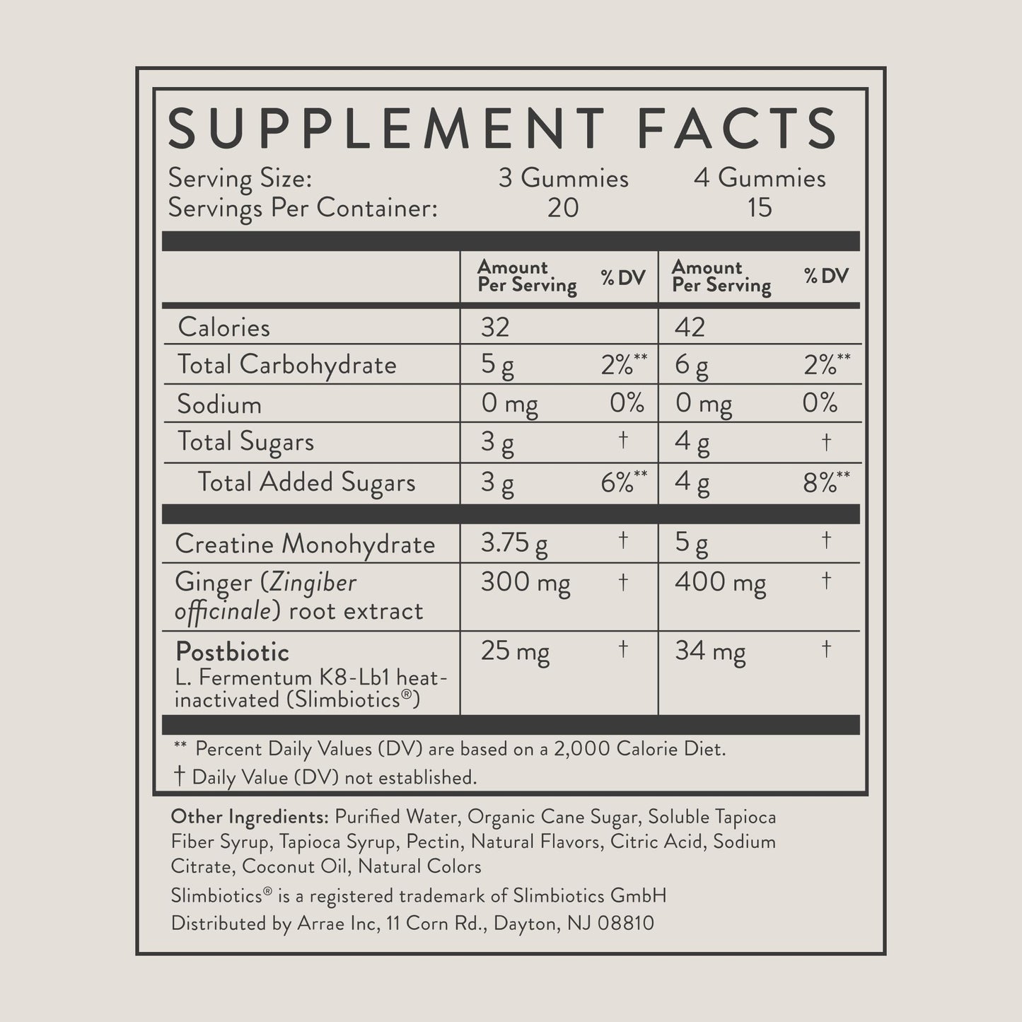 Arrae Creatine Gummies for Women, Muscle & Strength, Sour Green Apple, 60 Count