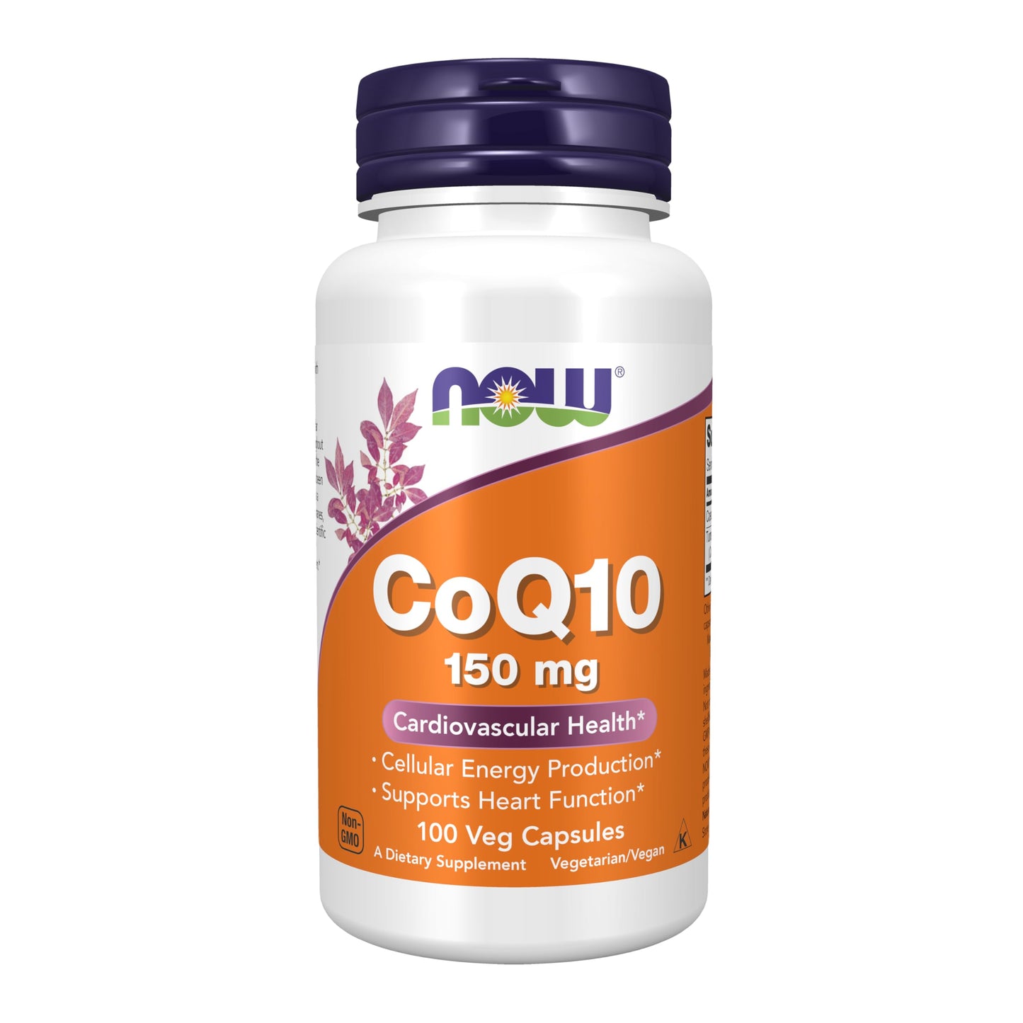 NOW Foods CoQ10 150 mg All-Trans Form produced by Fermentation Veg Capsules, 100 Veg Capsules