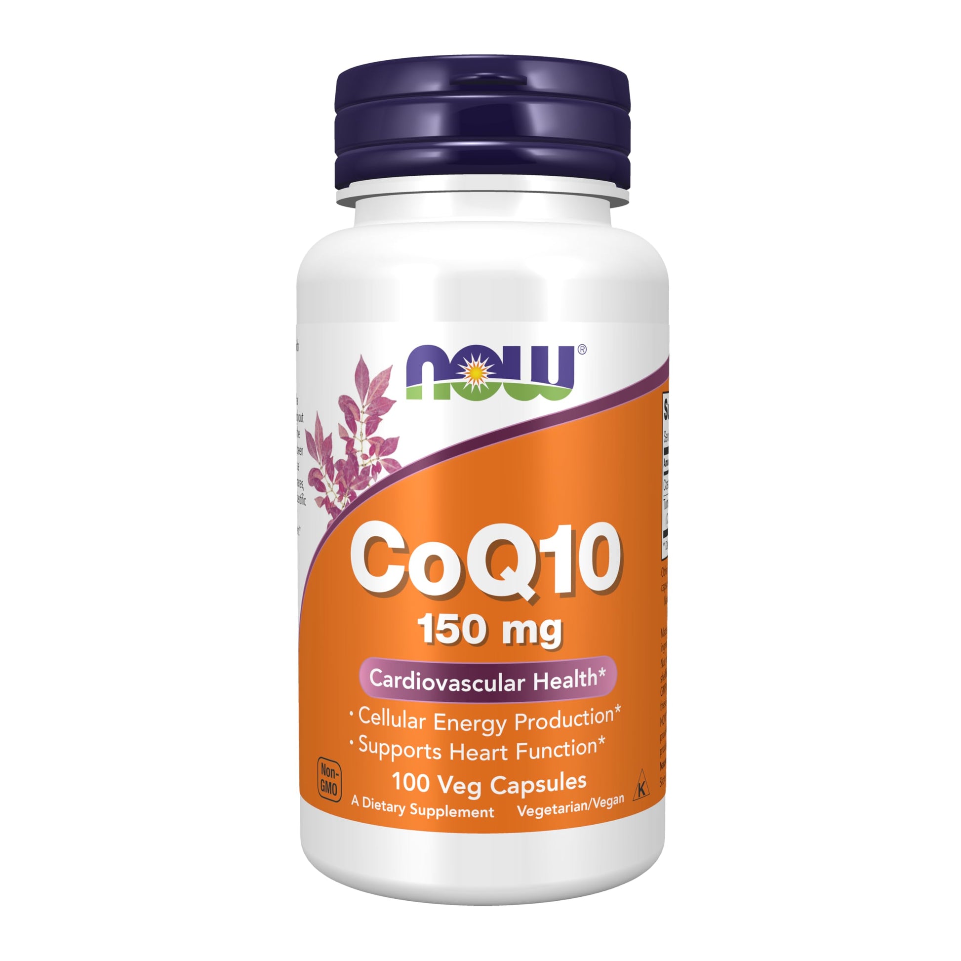 NOW Foods CoQ10 150 mg All-Trans Form produced by Fermentation Veg Capsules, 100 Veg Capsules
