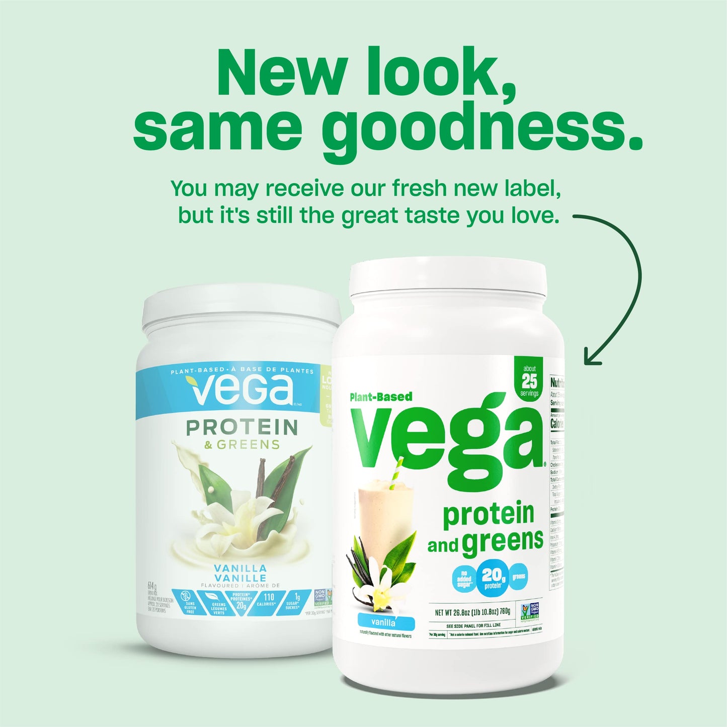 Vega Premium Sport Protein Vanilla Protein Powder & Protein and Greens Protein Powder, 2-Pack