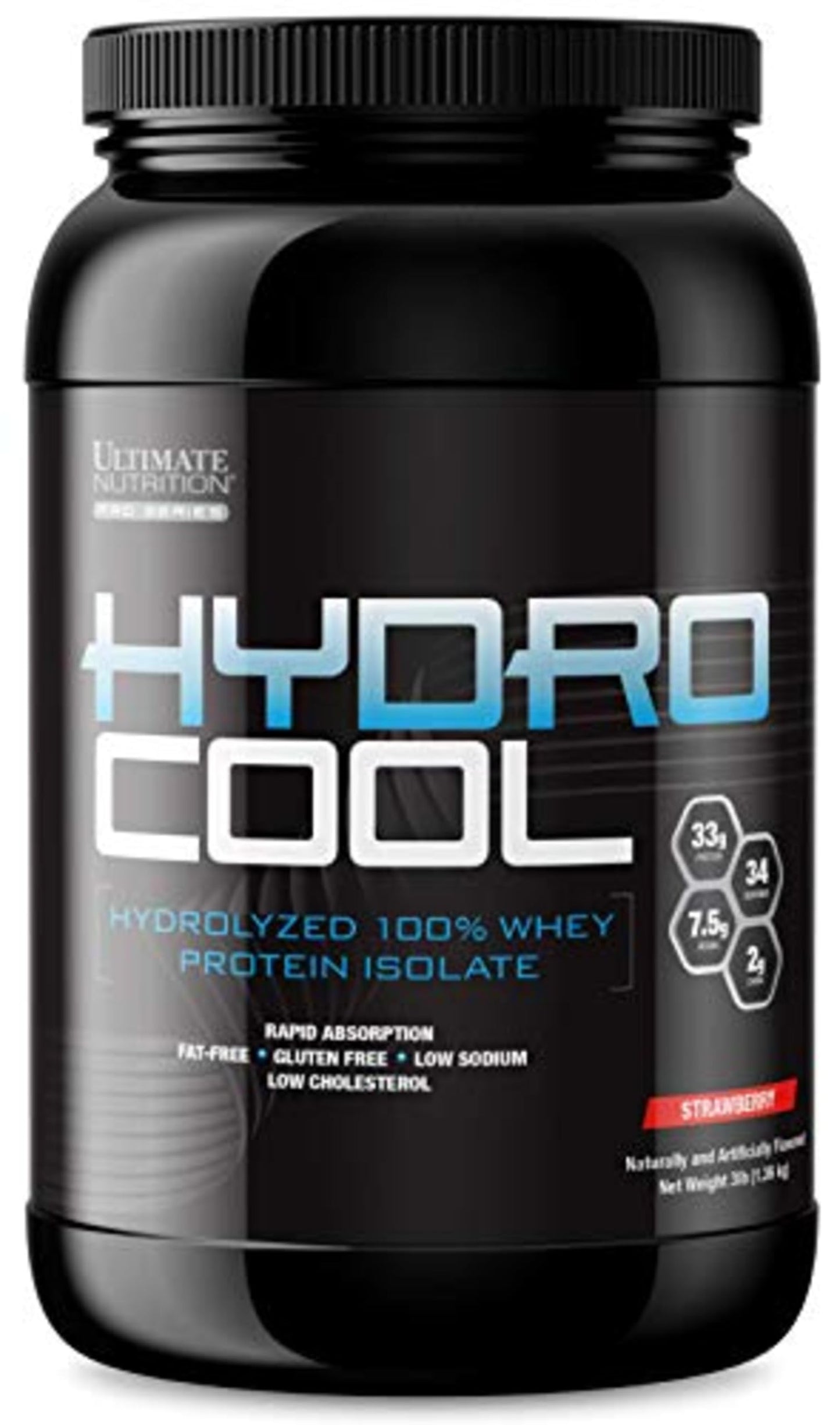 Ultimate Nutrition HydroCool Hydrolyzed Whey Protein Isolate Powder Strawberry, 48 Servings