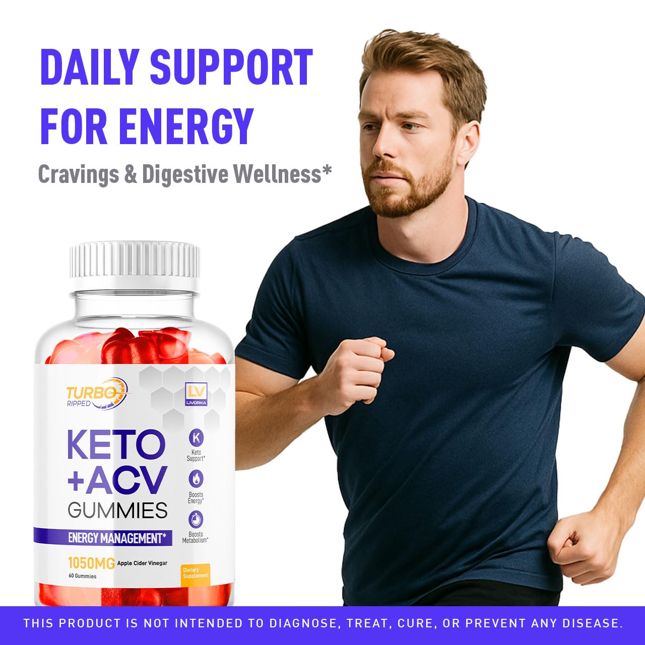 LIVORKA Turbo Ripped Keto ACV 120 Gummies