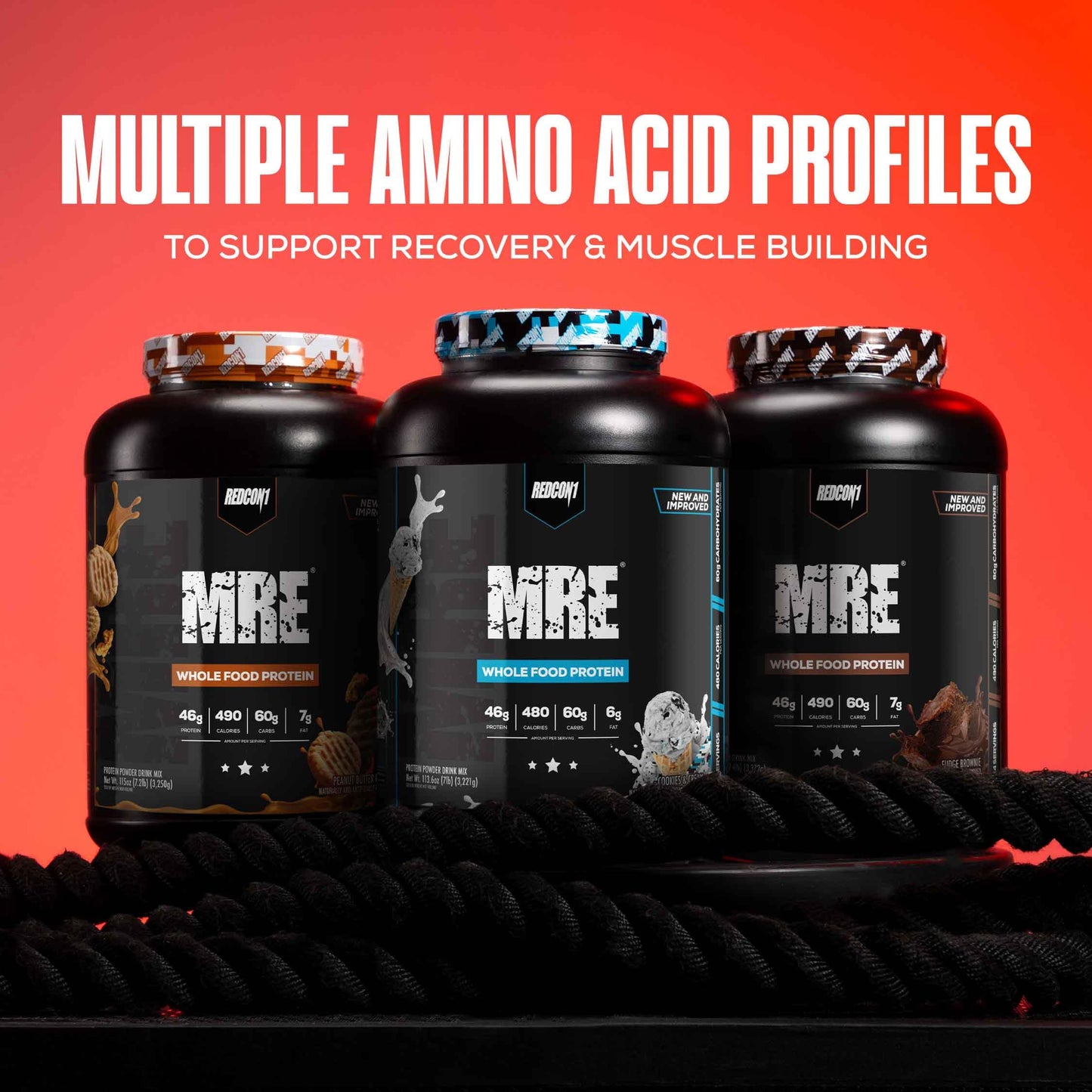 REDCON1 MRE Whole Food Protein Powder Banana Nut Bread, 24 Servings